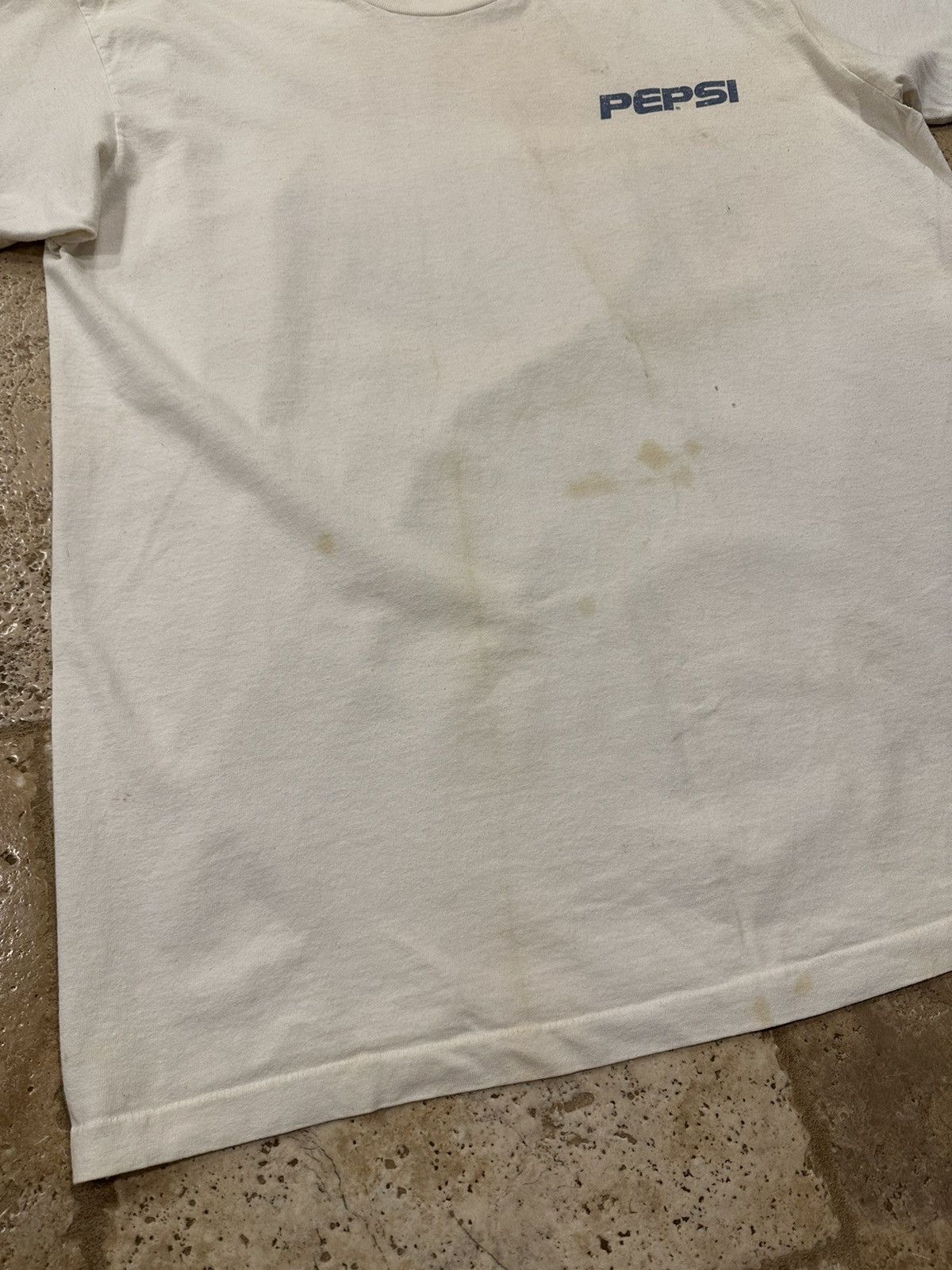 Pepsi × Vintage Vintage Pepsi White Logo Short Sleeve T-Shirt Size US XL / EU 56 / 4 - 5 Thumbnail