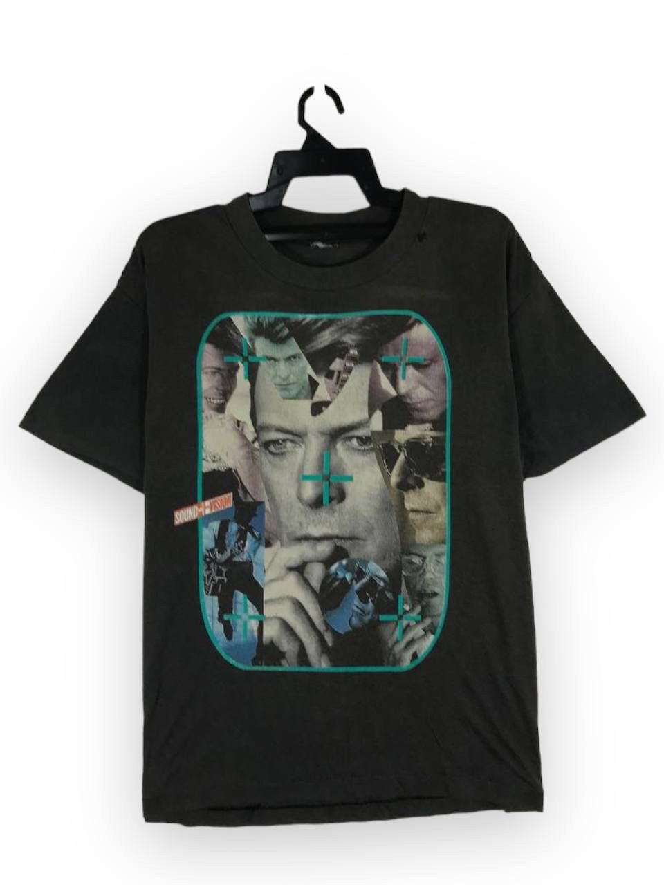 image of Band Tees x Vintage 1990 David Bowie Tour Sound I Vision in Grey, Men's (Size Large)