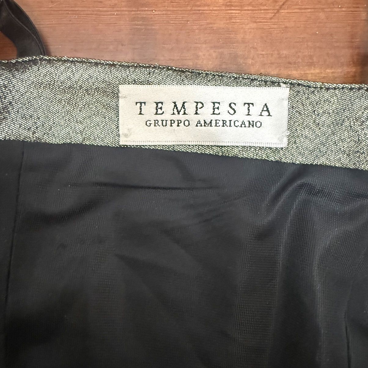 Other Tempesta Gruppo Americano Metallic Black Strappy Corset-Styl Size XS / US 0-2 / IT 36-38 - 5 Thumbnail