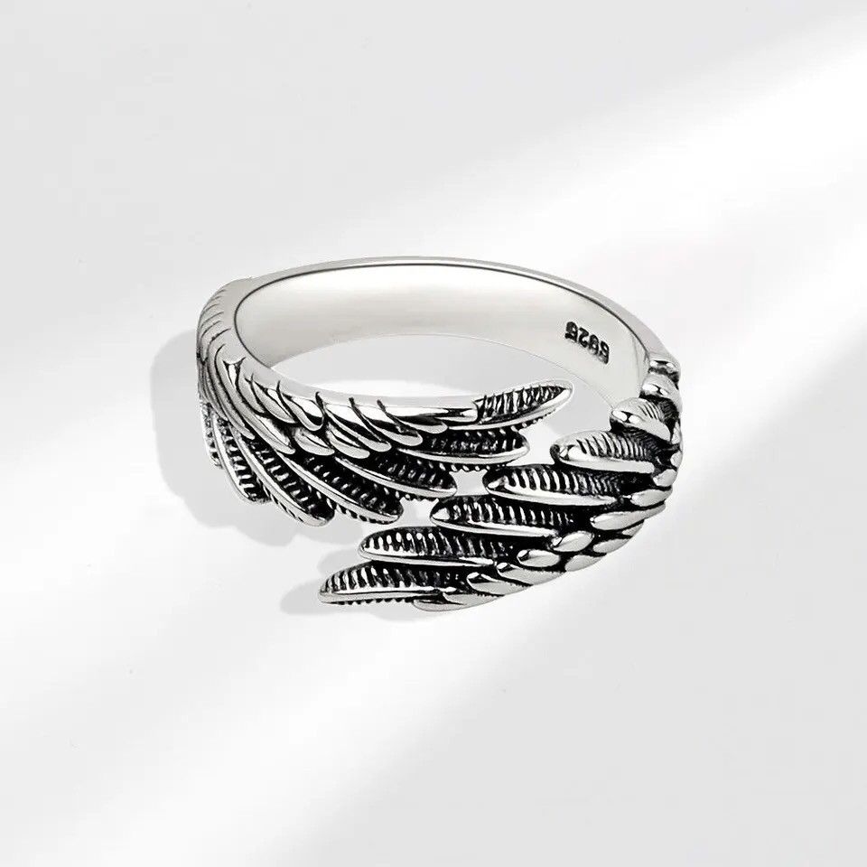 Jewelry Angel Wings Adjustable Ring Size ONE SIZE - 1 Thumbnail