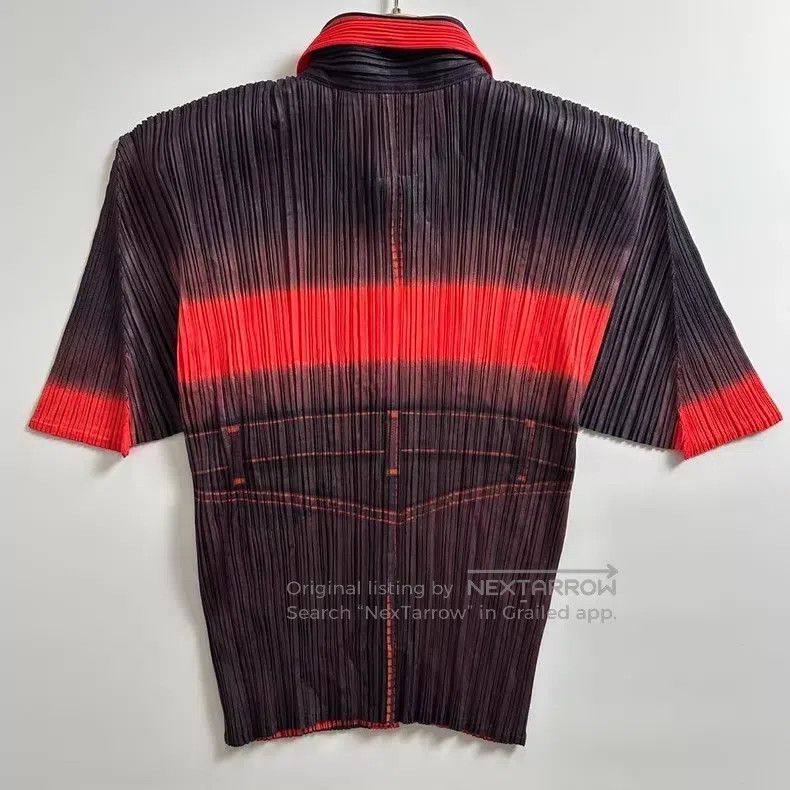 Issey Miyake Issey Miyake Color-blocked Short Sleeve Top Size L / US 10 / IT 46 - 4 Thumbnail