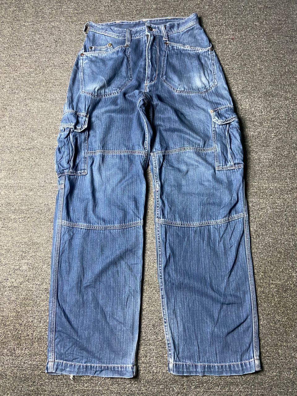 Japanese Brand EVENRIVER.CO Multipocket Cargo Denim Jeans (162) Size US 28 / EU 44 - 1 Thumbnail