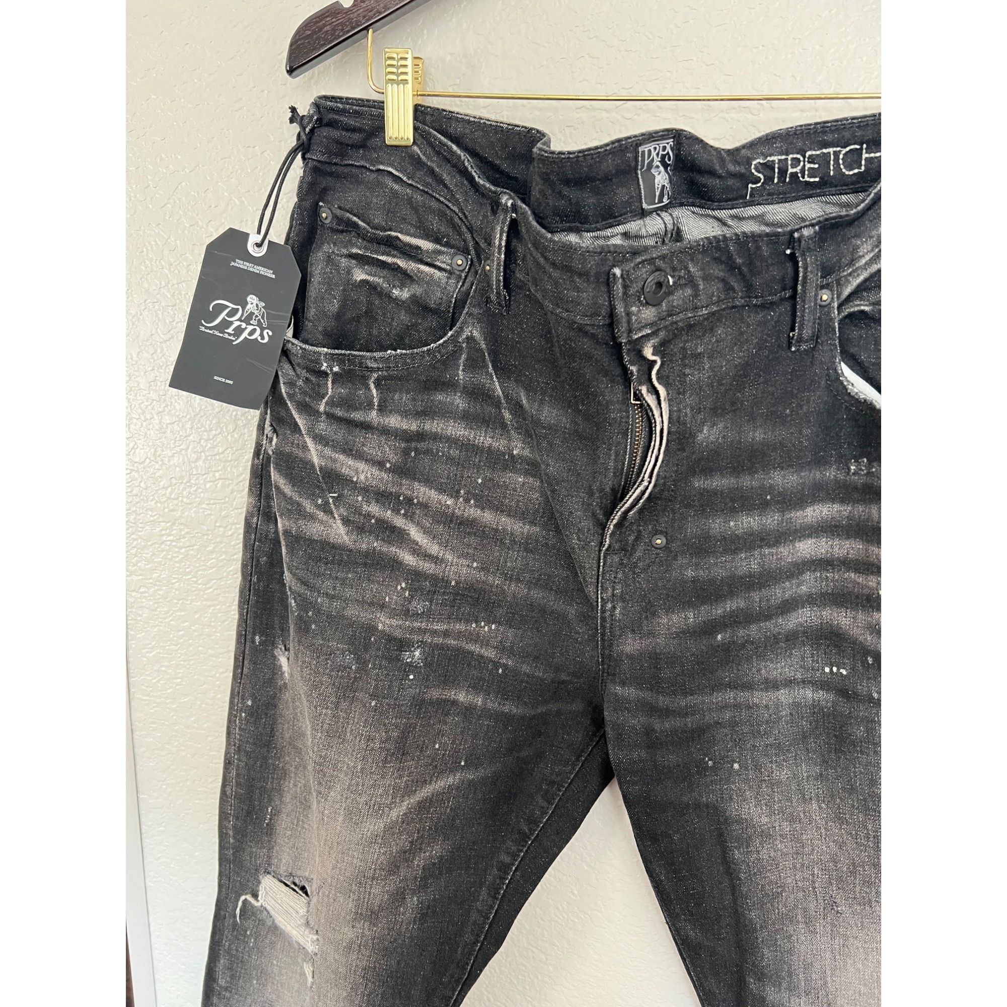 Prps Prps The Eleanor Distressed Mens Jeans - Size 40x35 Size US 40 / EU 56 - 4 Thumbnail