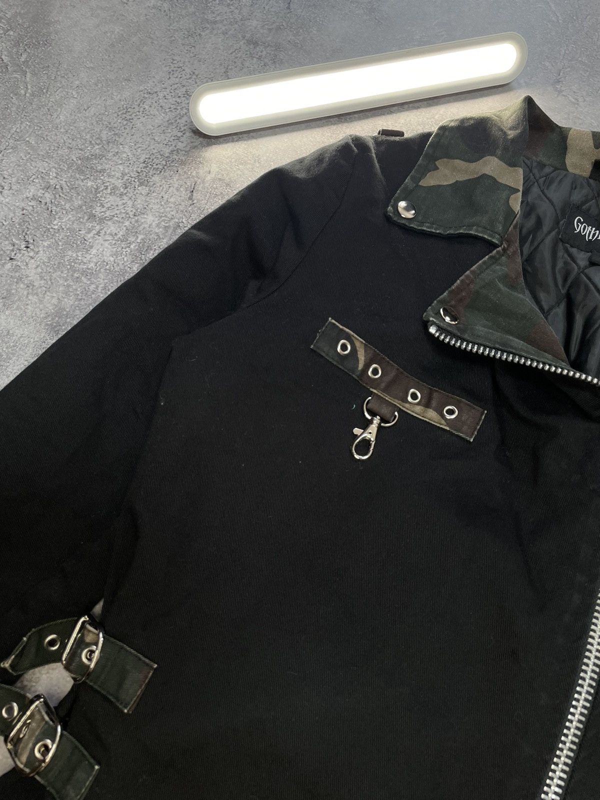 Other Japanese Vintage Crazy Washed GOTHICANA EMP Moto Zip Jacket Size US L / EU 52-54 / 3 - 7 Thumbnail