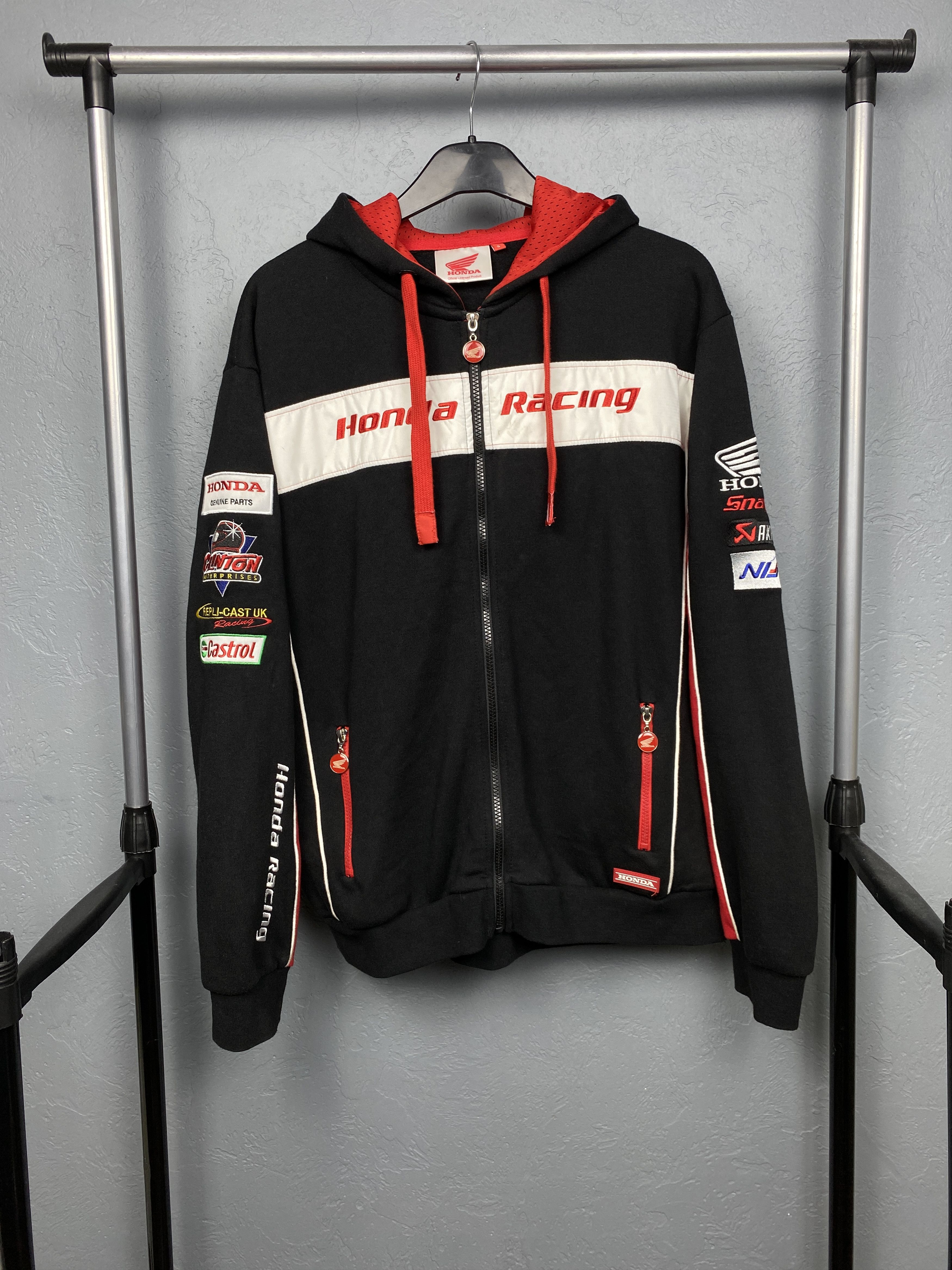 Honda Honda Racing Team Vintage Mens Zip Hoodie Size US S / EU 44-46 / 1 - 1 Thumbnail