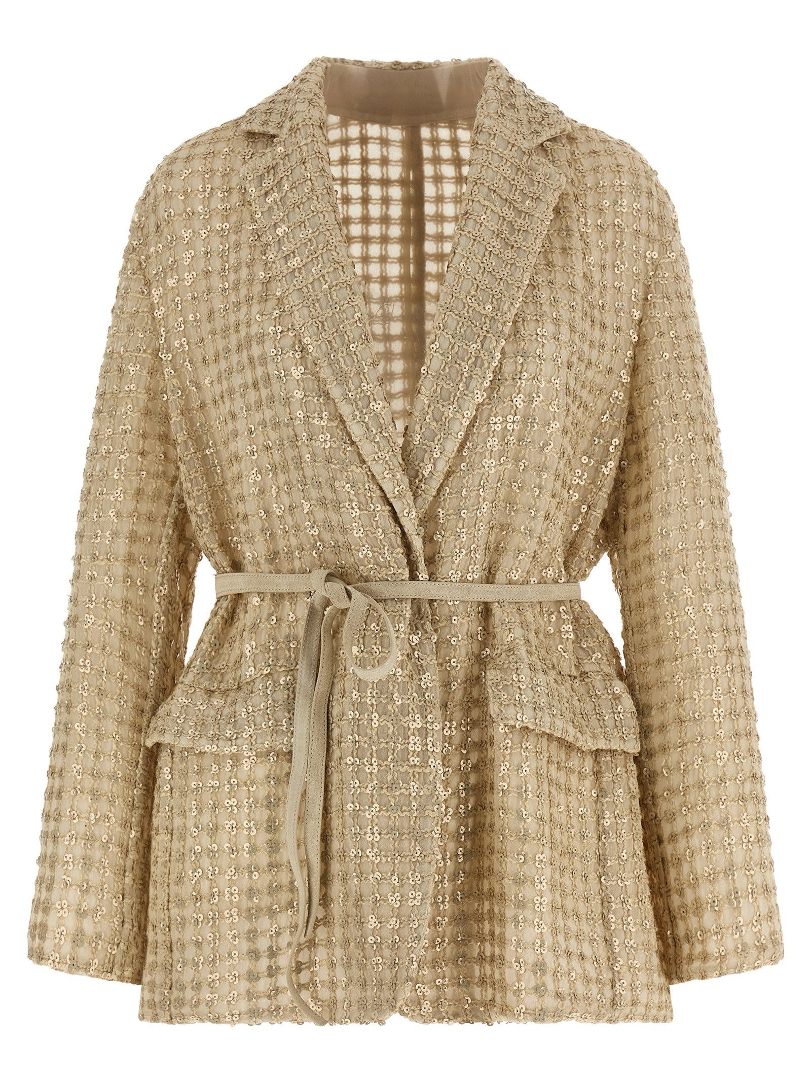 Brunello Cucinelli 'Dazzling Net Embroidery' Organza Blazer Size XS / US 0-2 / IT 36-38 - 1 Thumbnail
