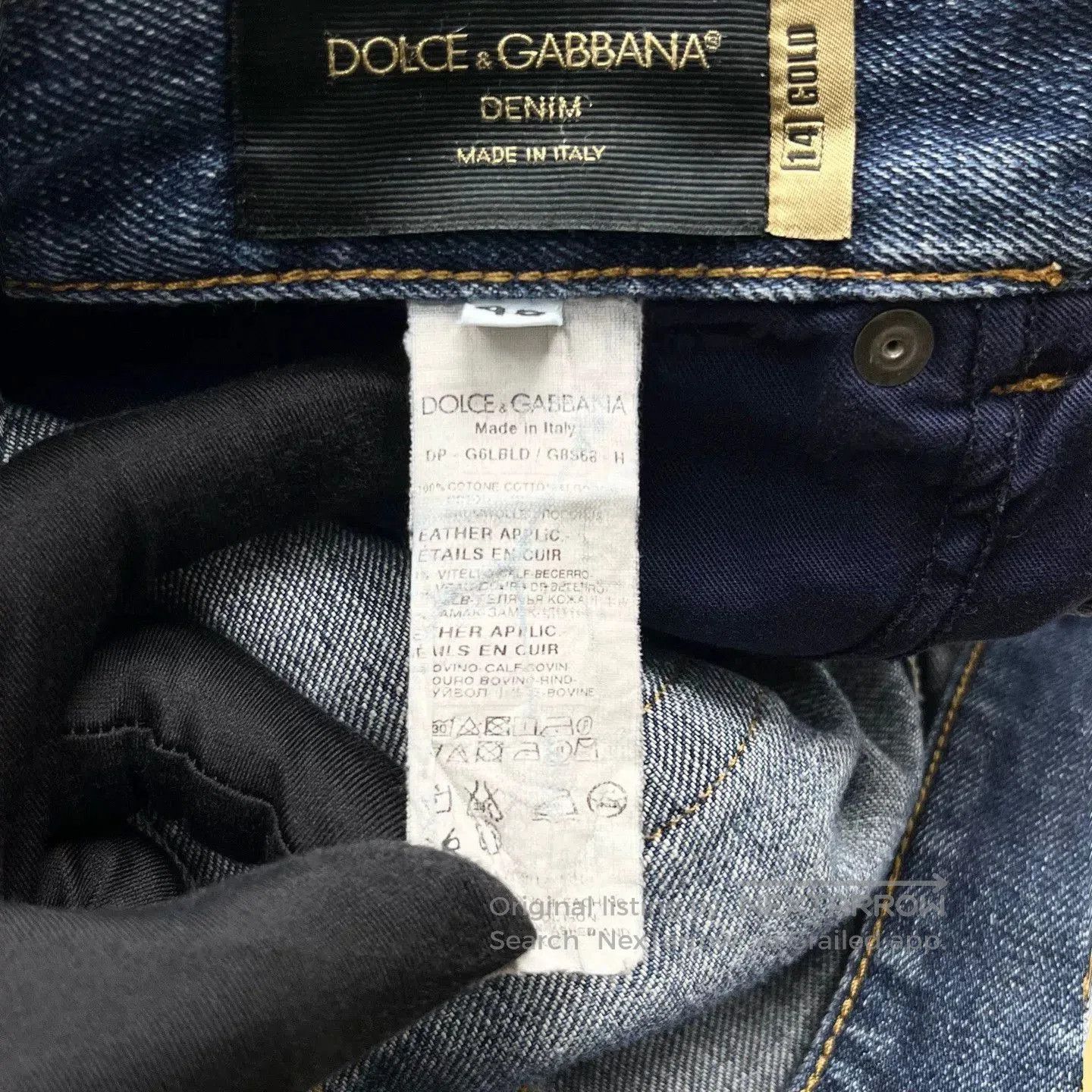 Dolce & Gabbana Dolce&Gabbana Natural Washed Distressed Logo Denim Pants. Size US 32 / EU 48 - 4 Thumbnail