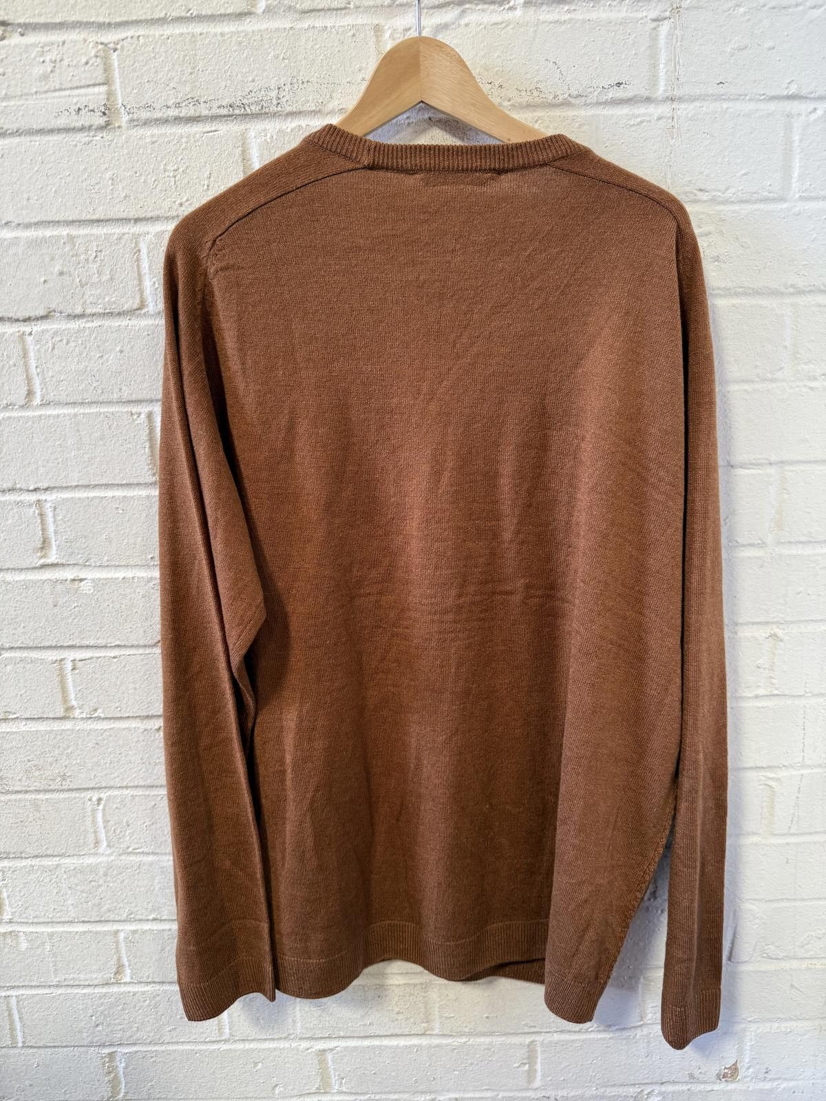 George Men's Brown Crew Neck Sweater by George Size US L / EU 52-54 / 3 - 4 Thumbnail