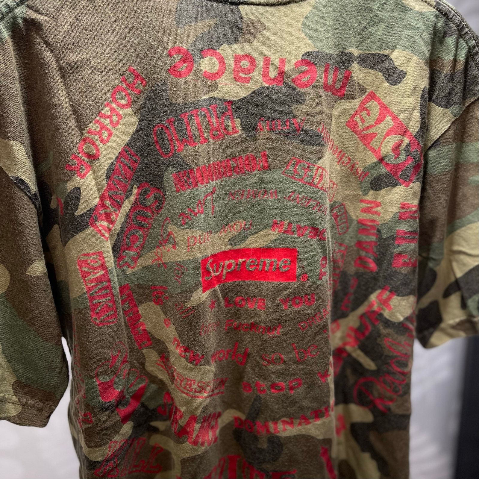 Supreme SS21 Supreme Spiral Tee Woodland Camo Graphic T-Shirt size M Size US M / EU 48-50 / 2 - 7 Thumbnail