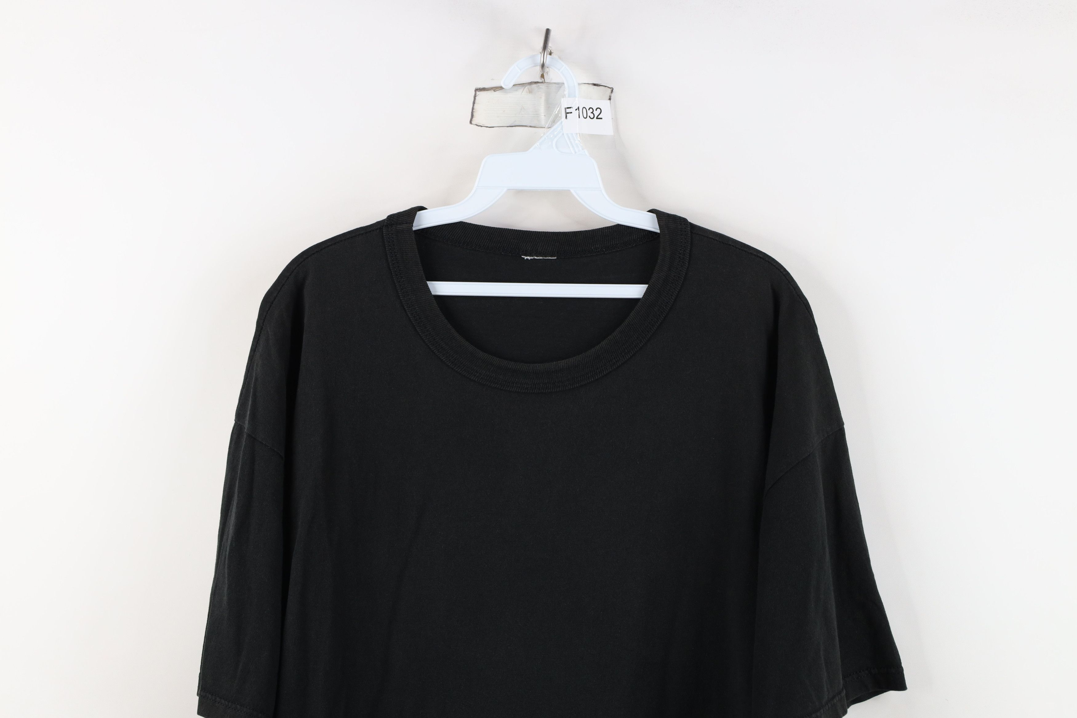 Vintage Vintage 90s Streetwear Heavyweight Cotton T-Shirt Black Size US XXL / EU 58 / 5 - 2 Thumbnail