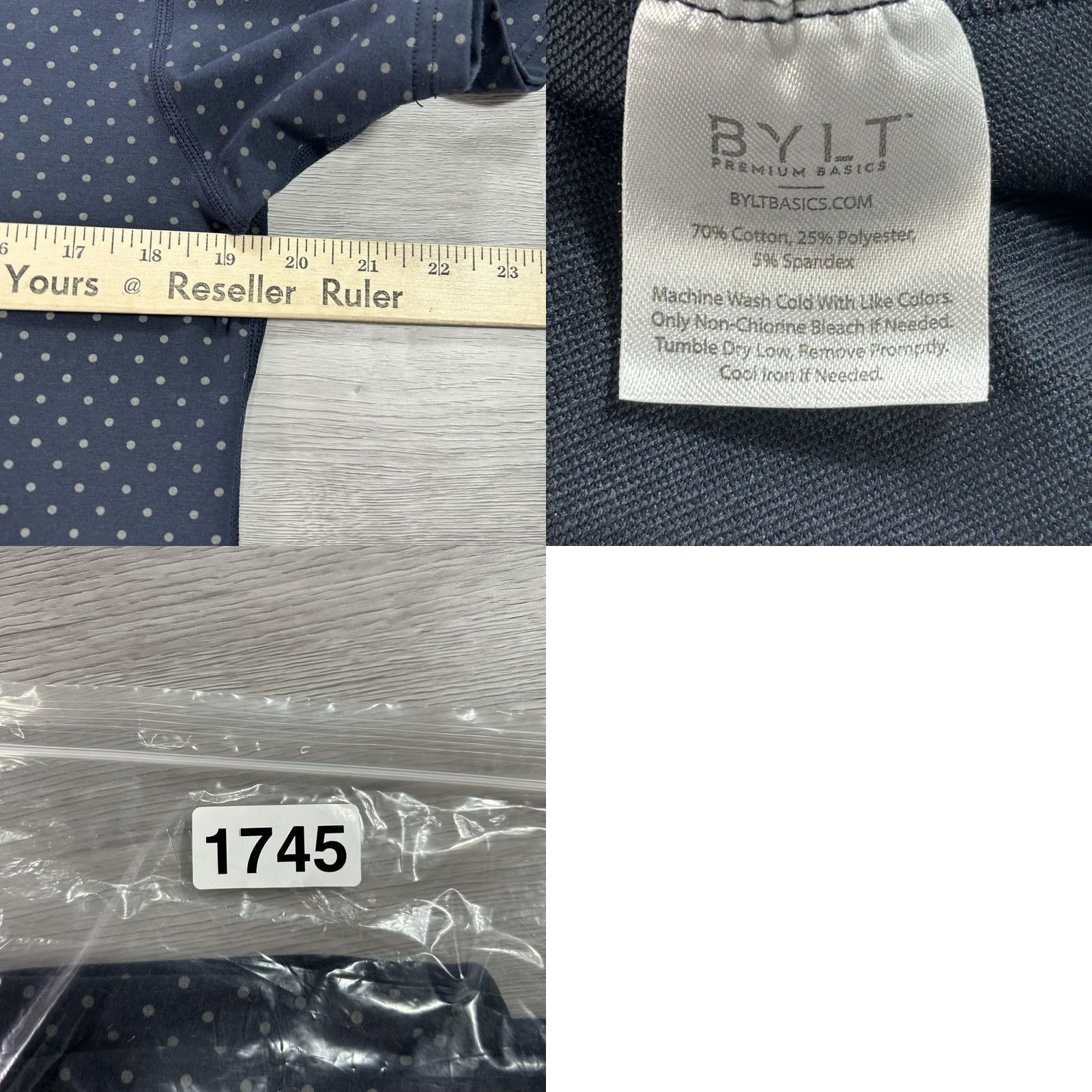 Vintage BYLT Shirt Mens L Blue Polka Dot Crewneck Drop-Cut Tee Size US L / EU 52-54 / 3 - 8 Thumbnail