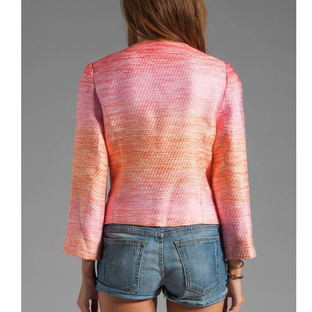 REVOLVE Shoshanna Norabel Cropped Blazer Jacket Revolve Ombre 2 Size XS / US 0-2 / IT 36-38 - 3 Thumbnail