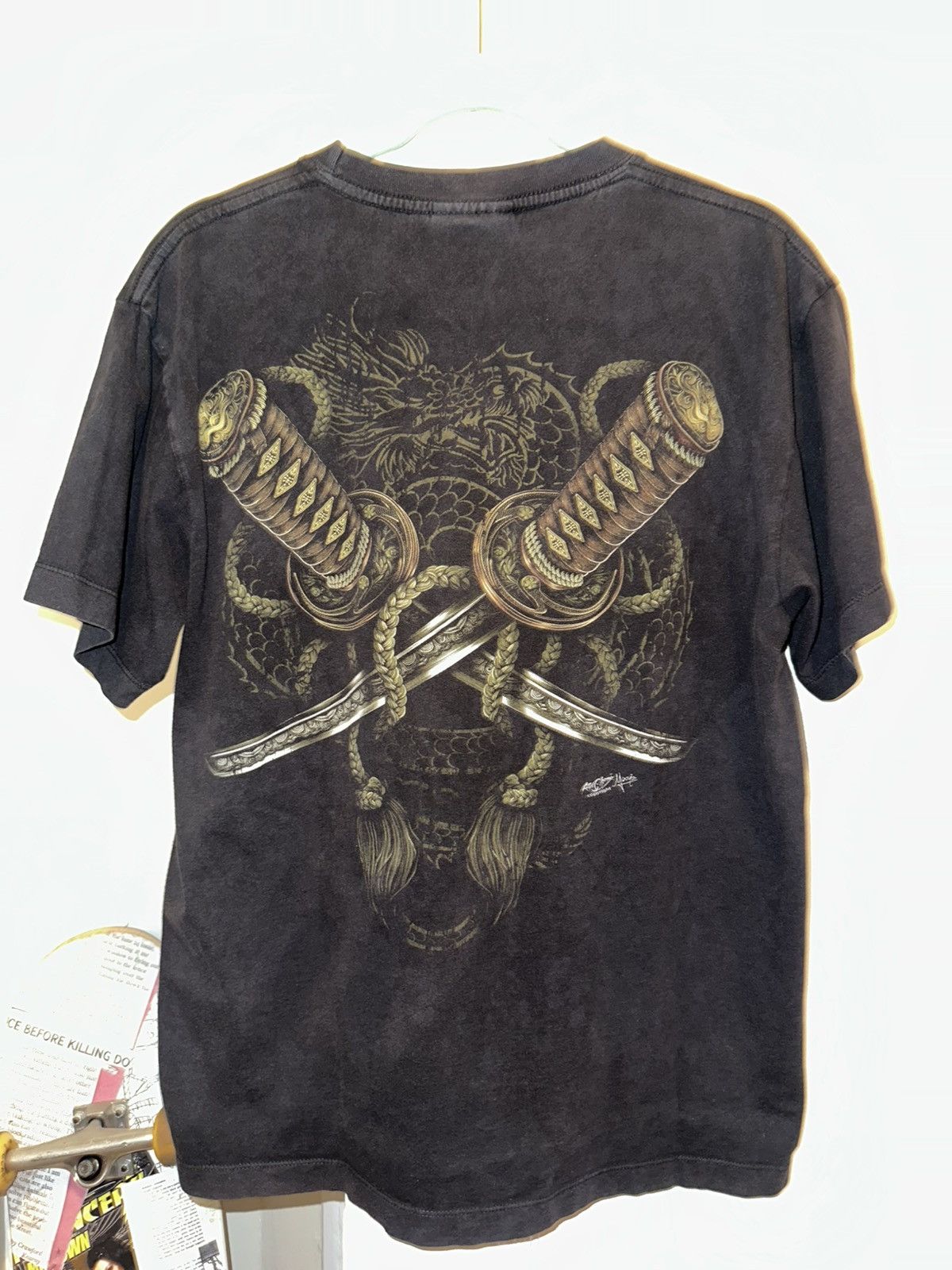 Other Rock Chang Glow In The Dark Japanese Samurai Mask Tee Size US L / EU 52-54 / 3 - 2 Thumbnail