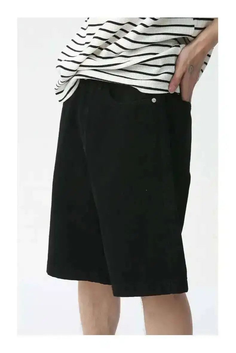 Japanese Brand Black Wide Leg Baggy Shorts Size US 30 / EU 46 - 3 Thumbnail