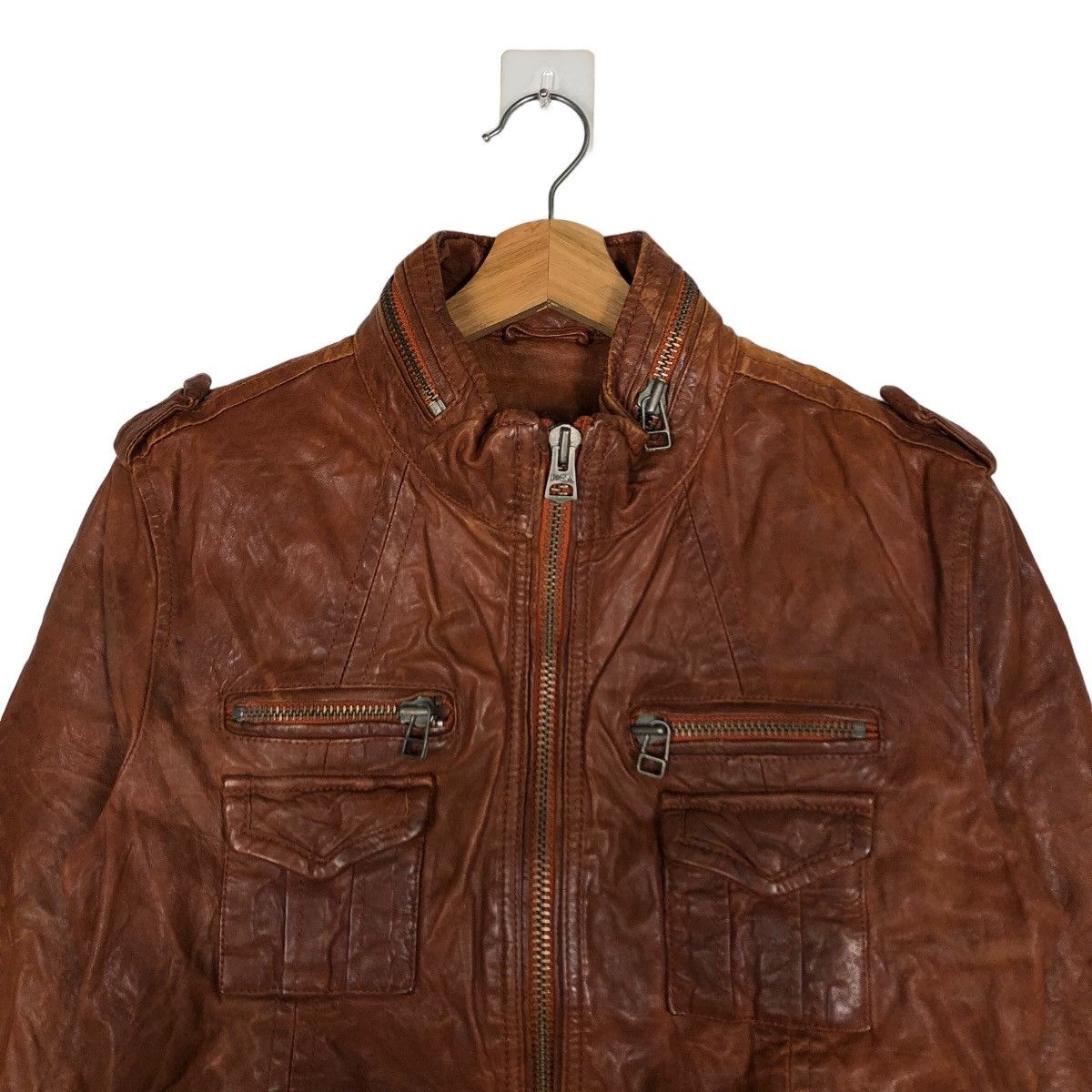 Japanese Brand 🔥90’s Vintage Bomber Leather Jacket Inspire Schott Perfecto Size US S / EU 44-46 / 1 - 3 Thumbnail
