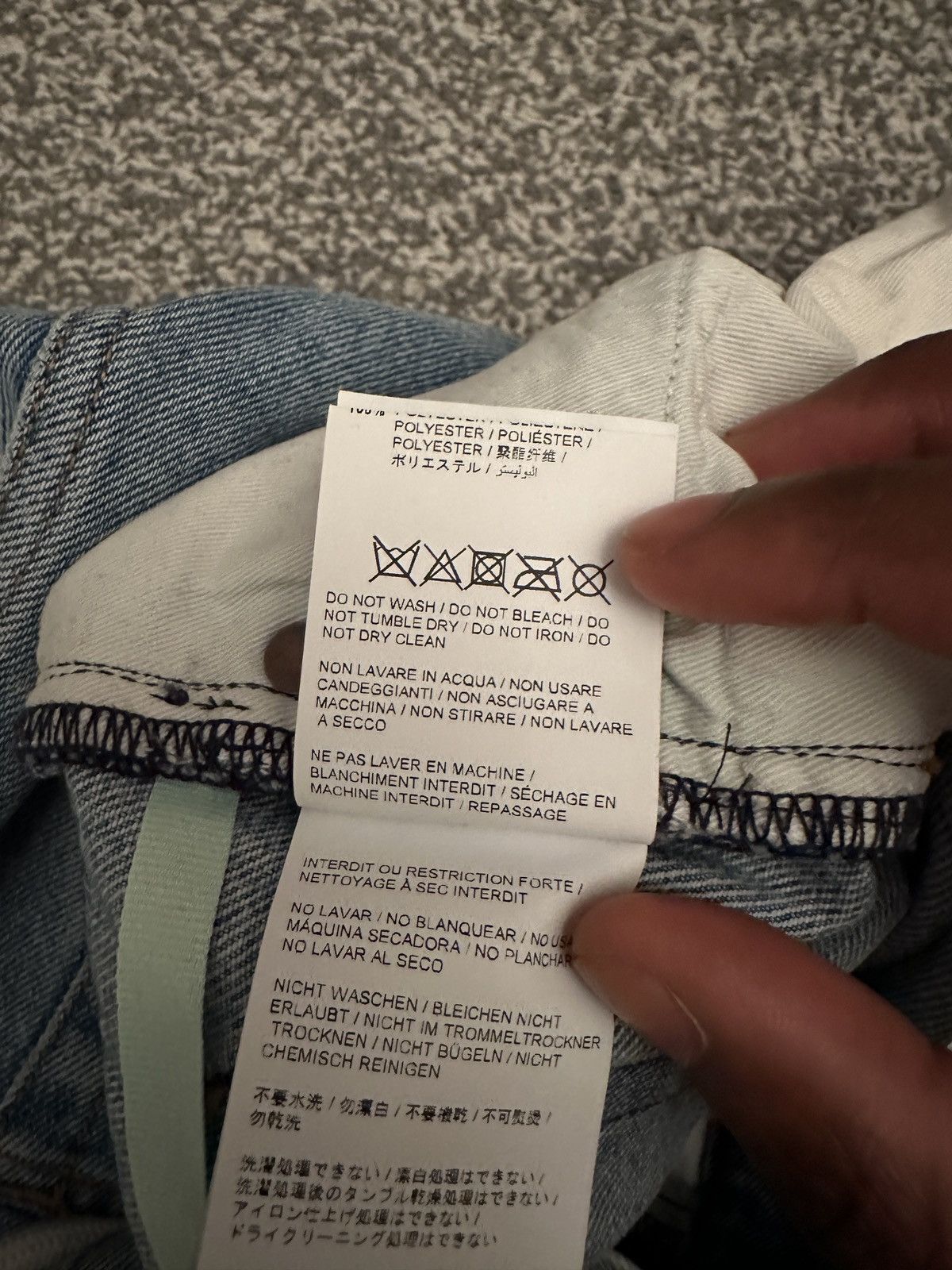 Ev Bravado × Off-White OFF WHITE X EV BRAVADO RAINBOW CRYSTAL JEANS Size US 33 - 8 Thumbnail