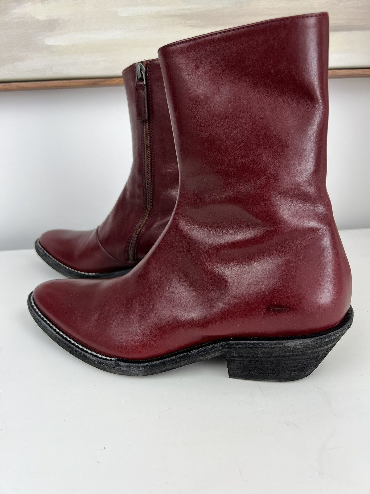 Haider Ackermann NEW Haider Ackermann RARE COLOR Ashkam Red Evening Boots 40 Size US 7 / EU 40 - 3 Thumbnail