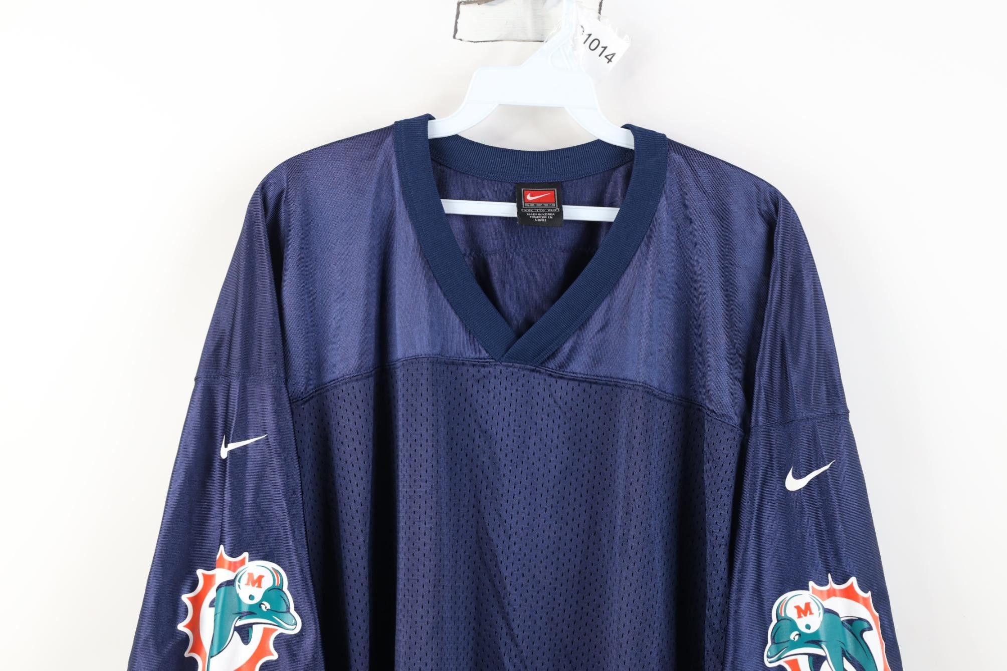 Nike Vintage Y2K Nike Miami Dolphins Jersey Mesh Navy Blue Size US XXL / EU 58 / 5 - 2 Thumbnail