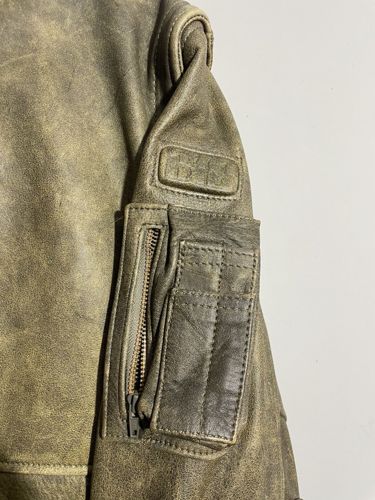 Japanese Brand × Vintage Vintage IXS Leather MA-1 style Bomber Jacket Avant Gard Size US M / EU 48-50 / 2 - 11 Thumbnail