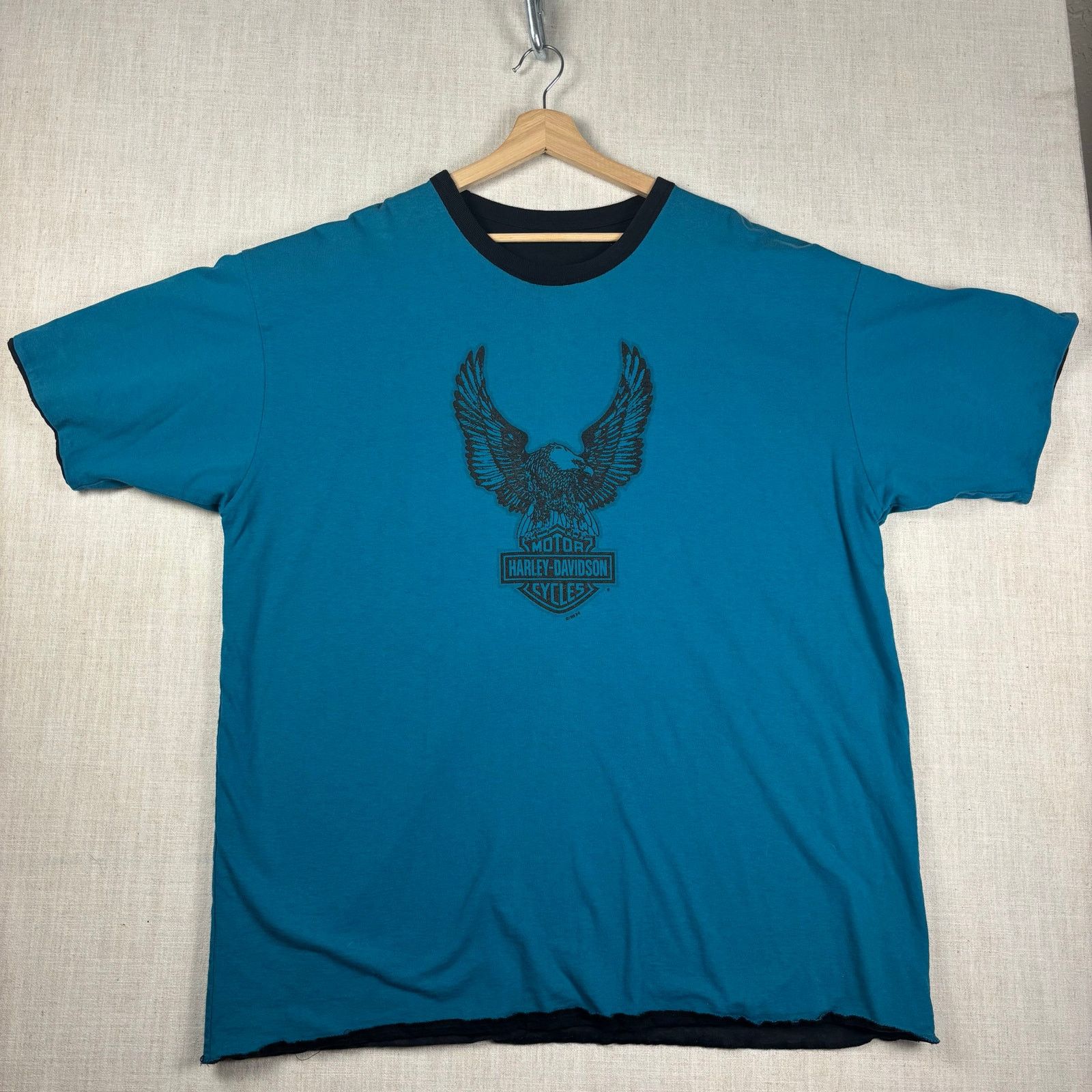 Harley Davidson VTG Harley Davidson 1999 Reversible Eagle Spell Out XXL Tee Size US XXL / EU 58 / 5 - 1 Thumbnail