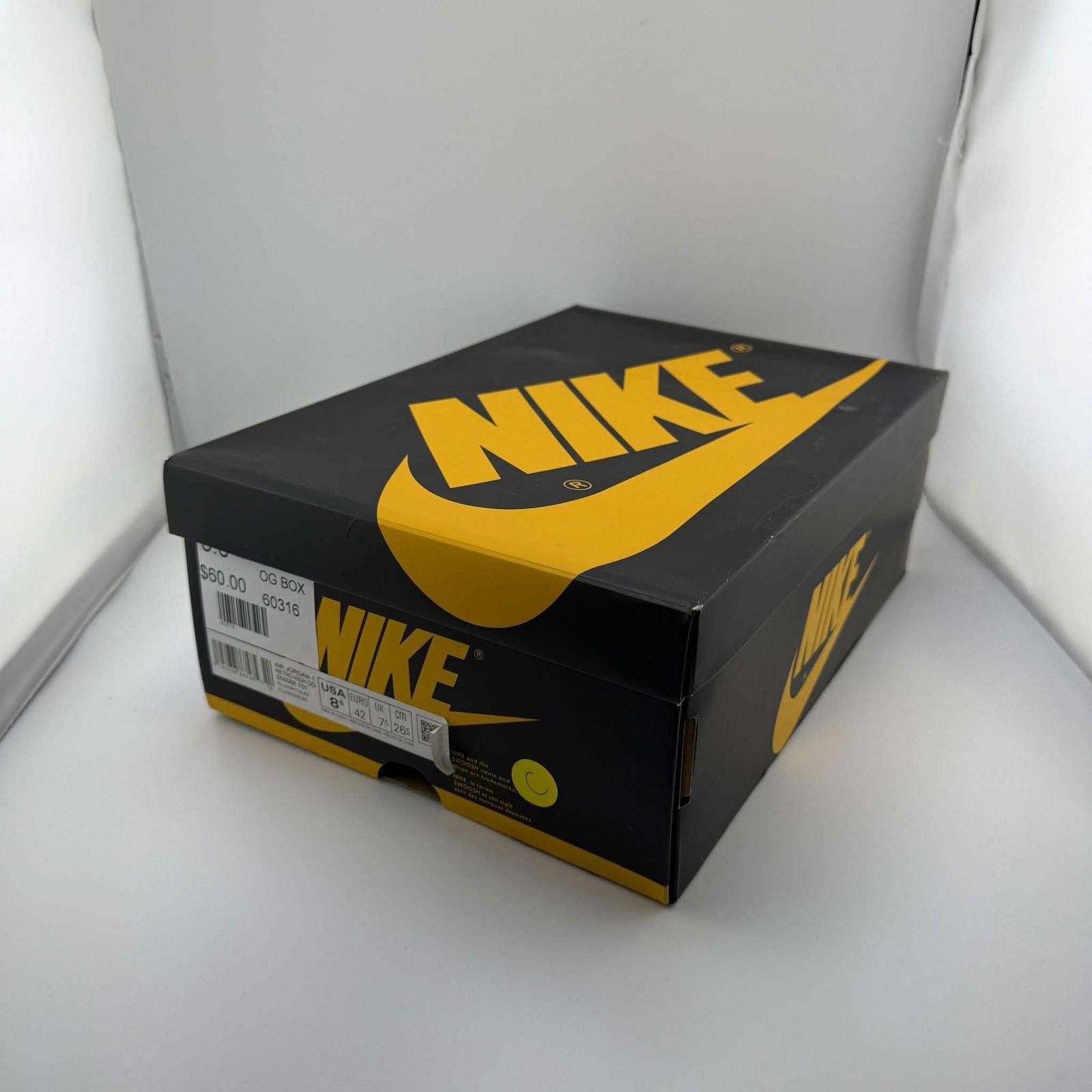 Nike Air Jordan 1 Retro High Pollen Black Yellow 8.5 Used Size US 8.5 / EU 41-42 - 7 Thumbnail