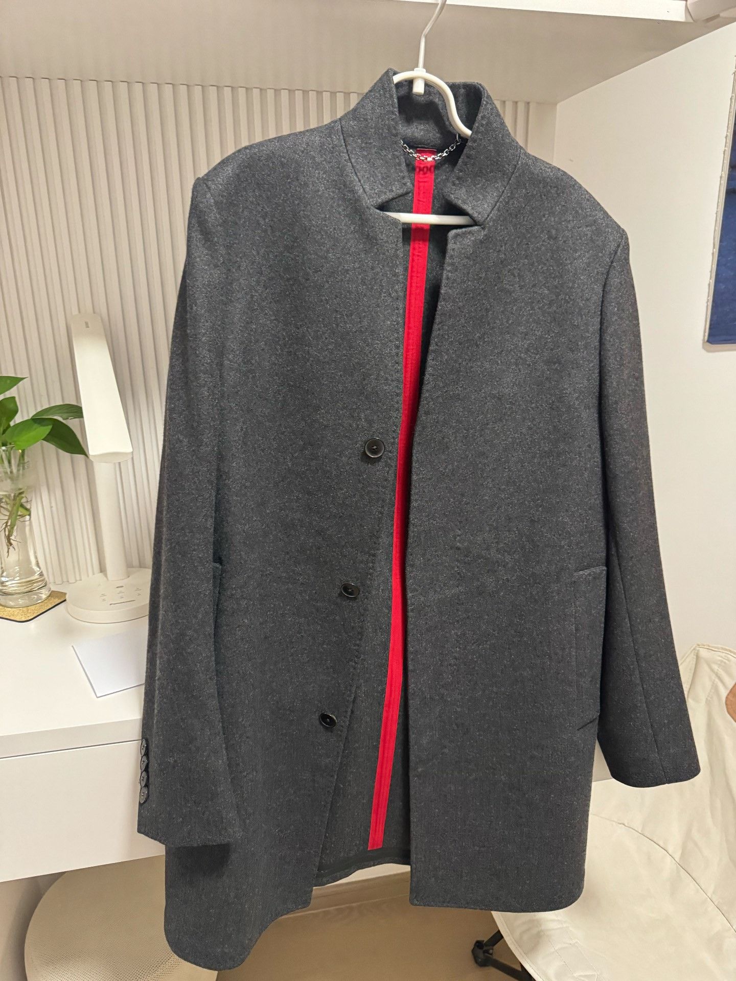 Valentino Valentino Gray Wool Coat Size US M / EU 48-50 / 2 - 1 Thumbnail
