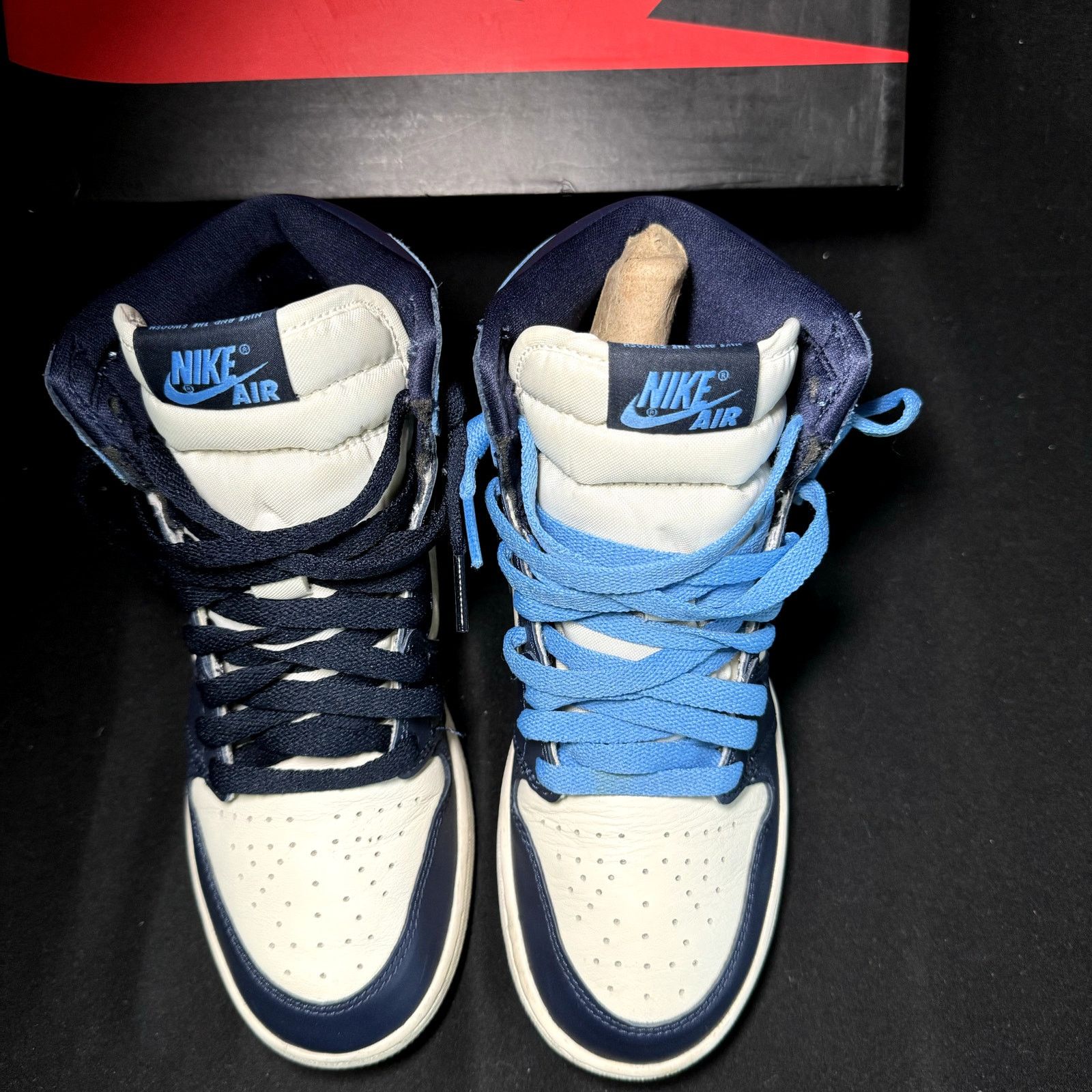 Jordan Brand × Nike Size 5 - Air Jordan 1 Retro High OG GS Obsidian Men's Shoes Size US 5 / EU 37 - 4 Thumbnail