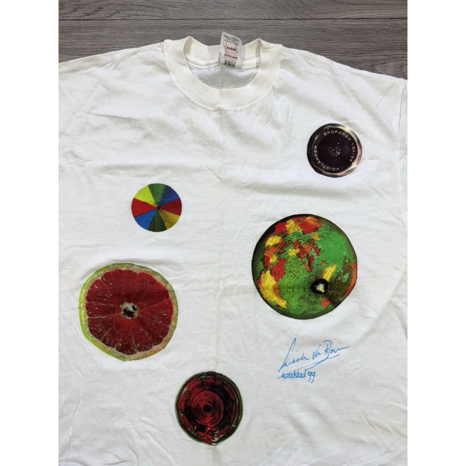 Hanes VINTAGE Randstad Graphic Art T-Shirt Hanes XL Men White 1999 Art 8/10 Stains Size US XL / EU 56 / 4 - 7 Thumbnail