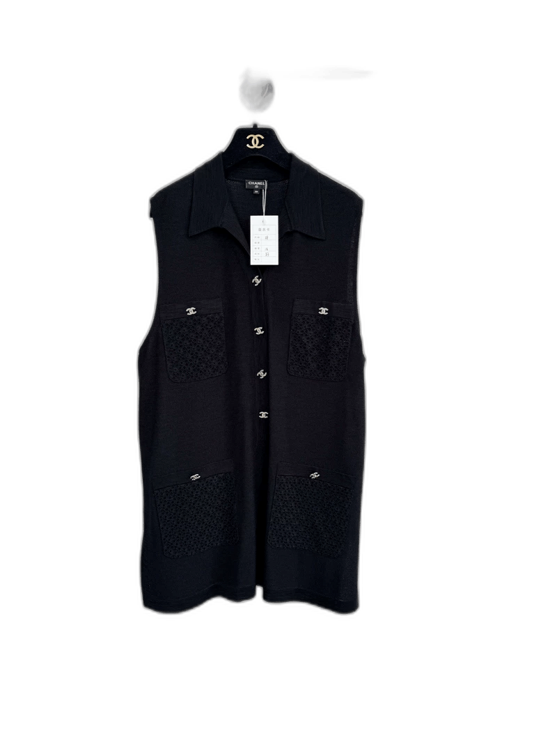 Chanel Chanel Classic FourPocket Vest Cardigan -2505 Size L / US 10 / IT 46 - 1 Thumbnail