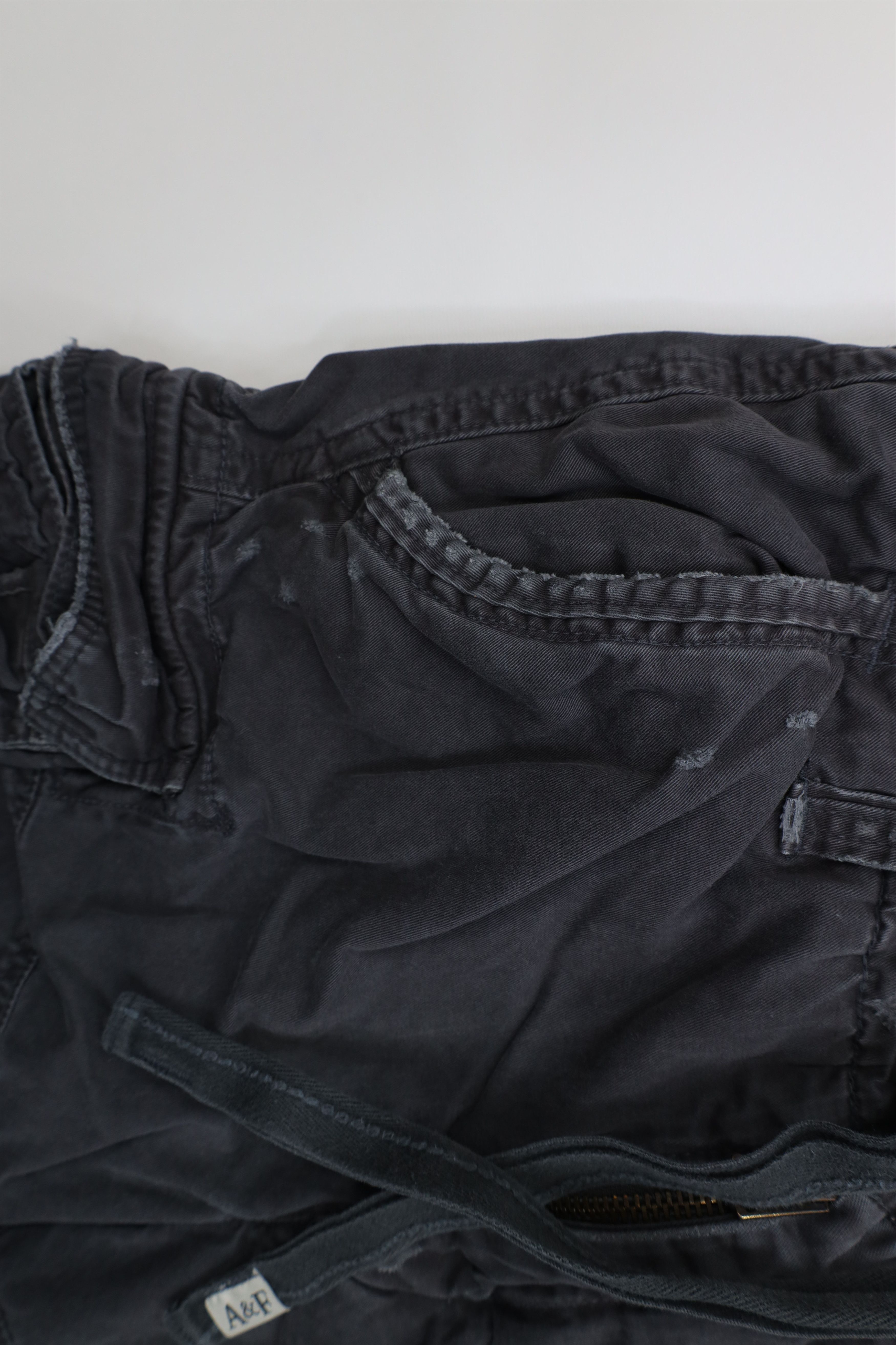 Abercrombie & Fitch Vintage 90s Y2K Abercrombie & Fitch Cargo Shorts Gray Size US 32 / EU 48 - 7 Thumbnail