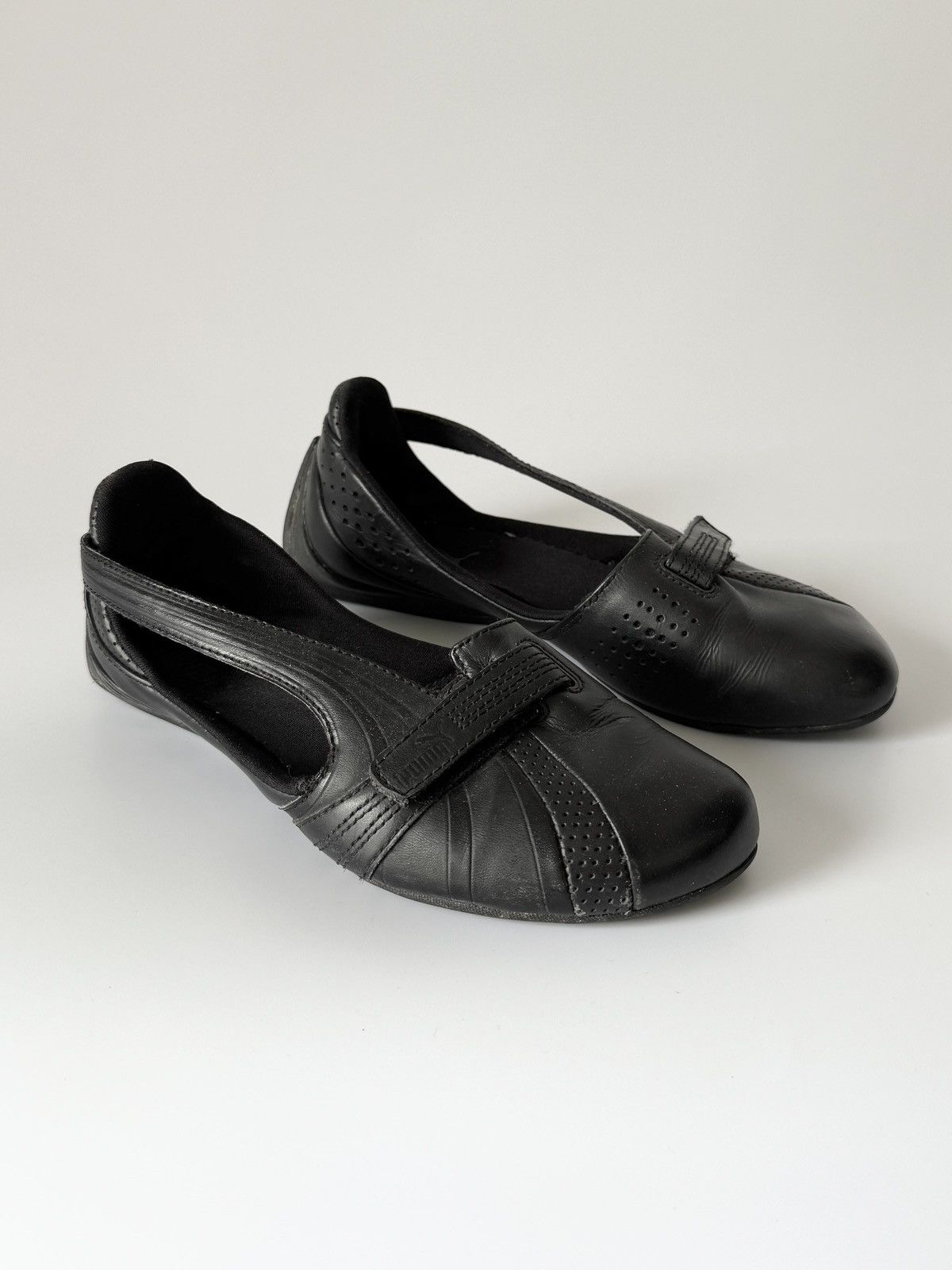 Puma x Vintage 2000S Ballet Flats Shoes Y2K Sandals Sneakers in Black, Women's (Size 6)