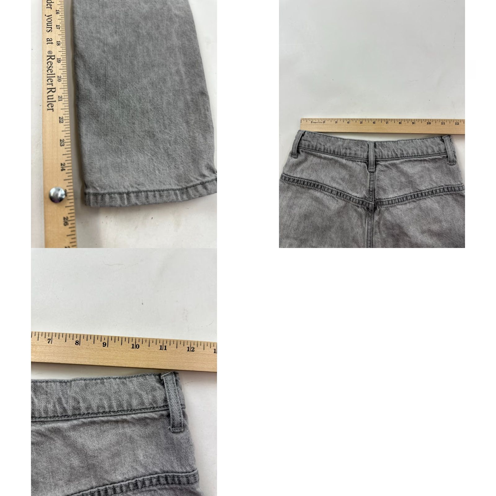 Bdg BDG Jeans Womens 24 Gray Acid Wash Balloon Mom High Waist Retro Urban Denim 5-Pocket Womens Size 42" / US 20 - 8 Thumbnail