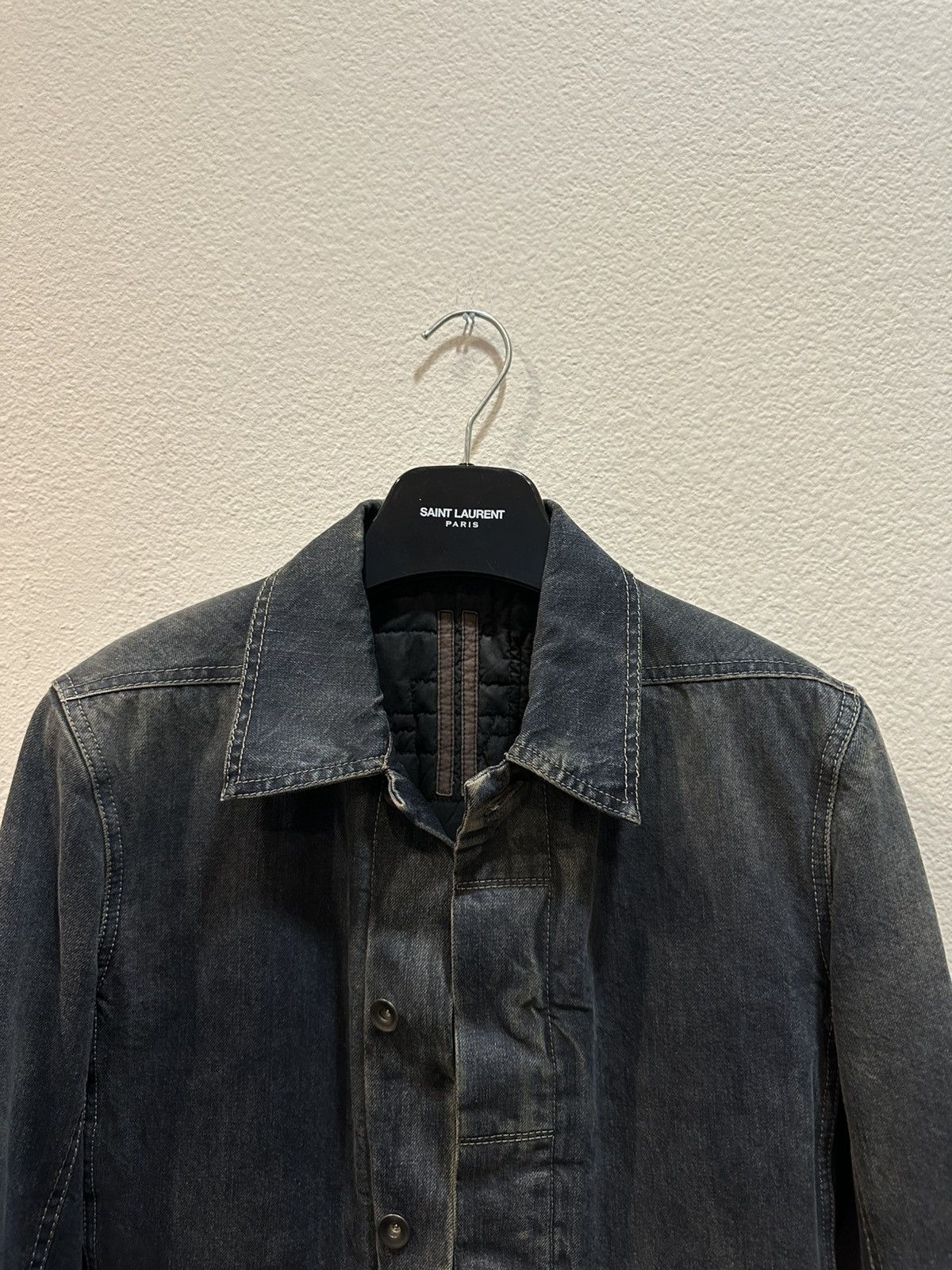 Rick Owens FW16 Hustler Blue Padded Denim Trucker Jacket S Size US S / EU 44-46 / 1 - 2 Thumbnail
