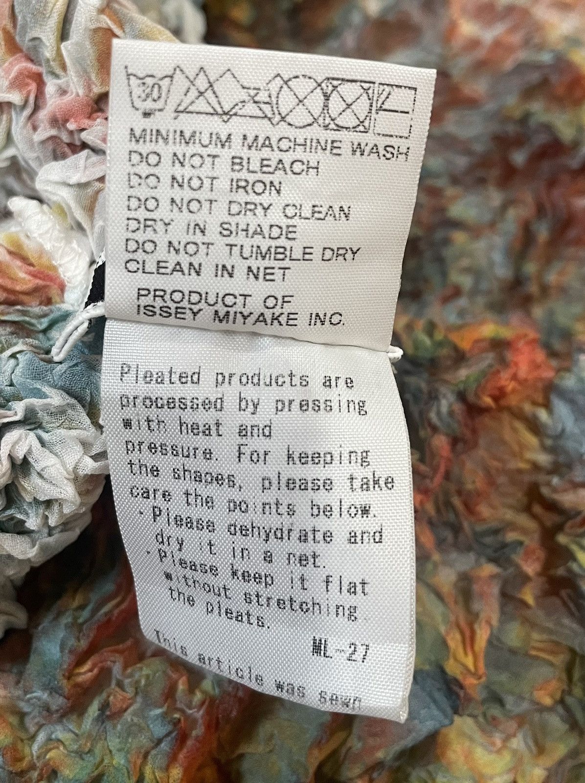 Issey Miyake *FINAL DROP* issey miyake fete crumpled psychedelic tee Size S / US 4 / IT 40 - 5 Thumbnail