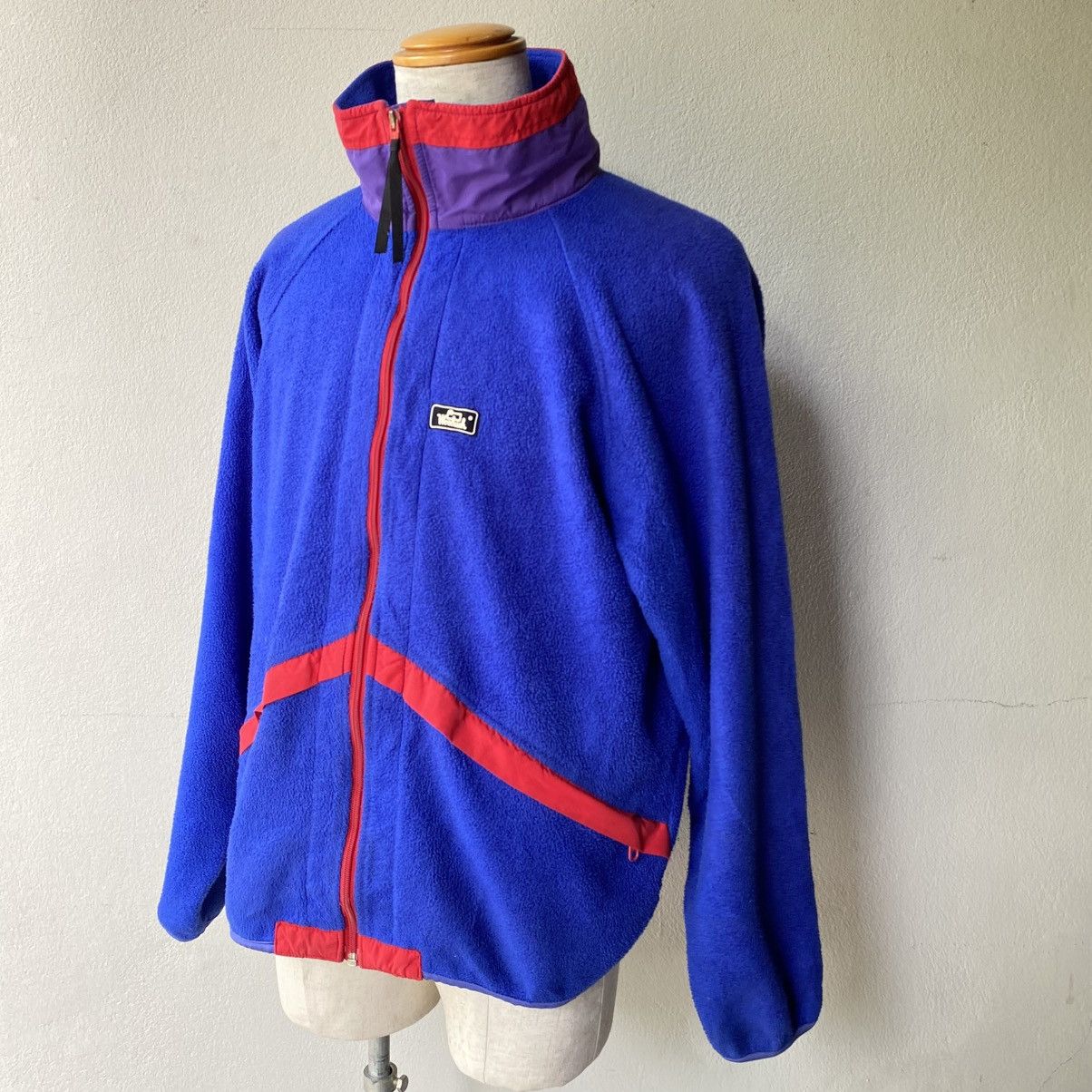 Designer × Woolrich Woolen Mills Woolrich Blue Fleece Jacket with Red Trim Size US L / EU 52-54 / 3 - 22 Thumbnail