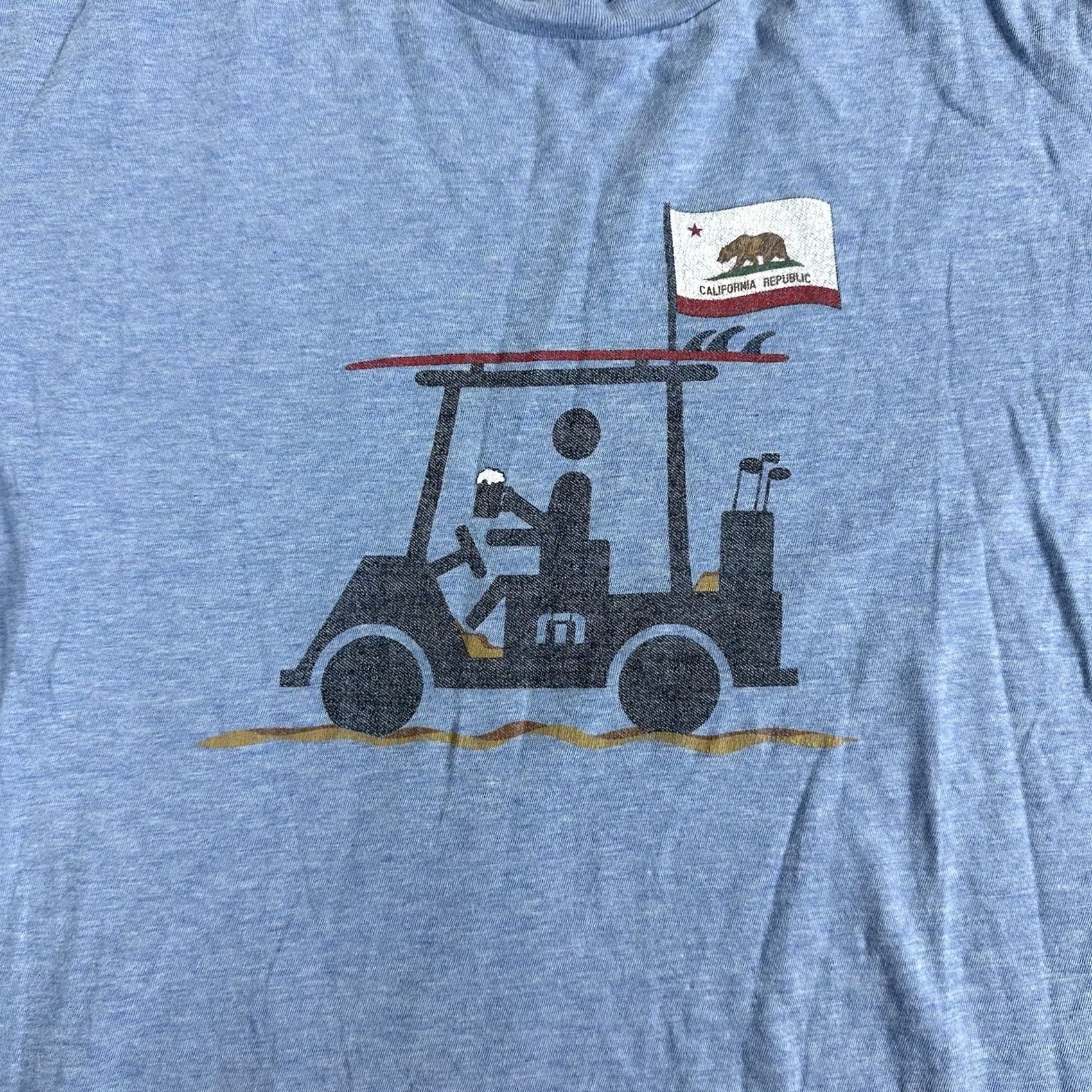 TravisMathew Travis Mathew California Graphic T-Shirt Mens Medium Blue Short Sleeve Mens Size US M / EU 48-50 / 2 - 2 Thumbnail