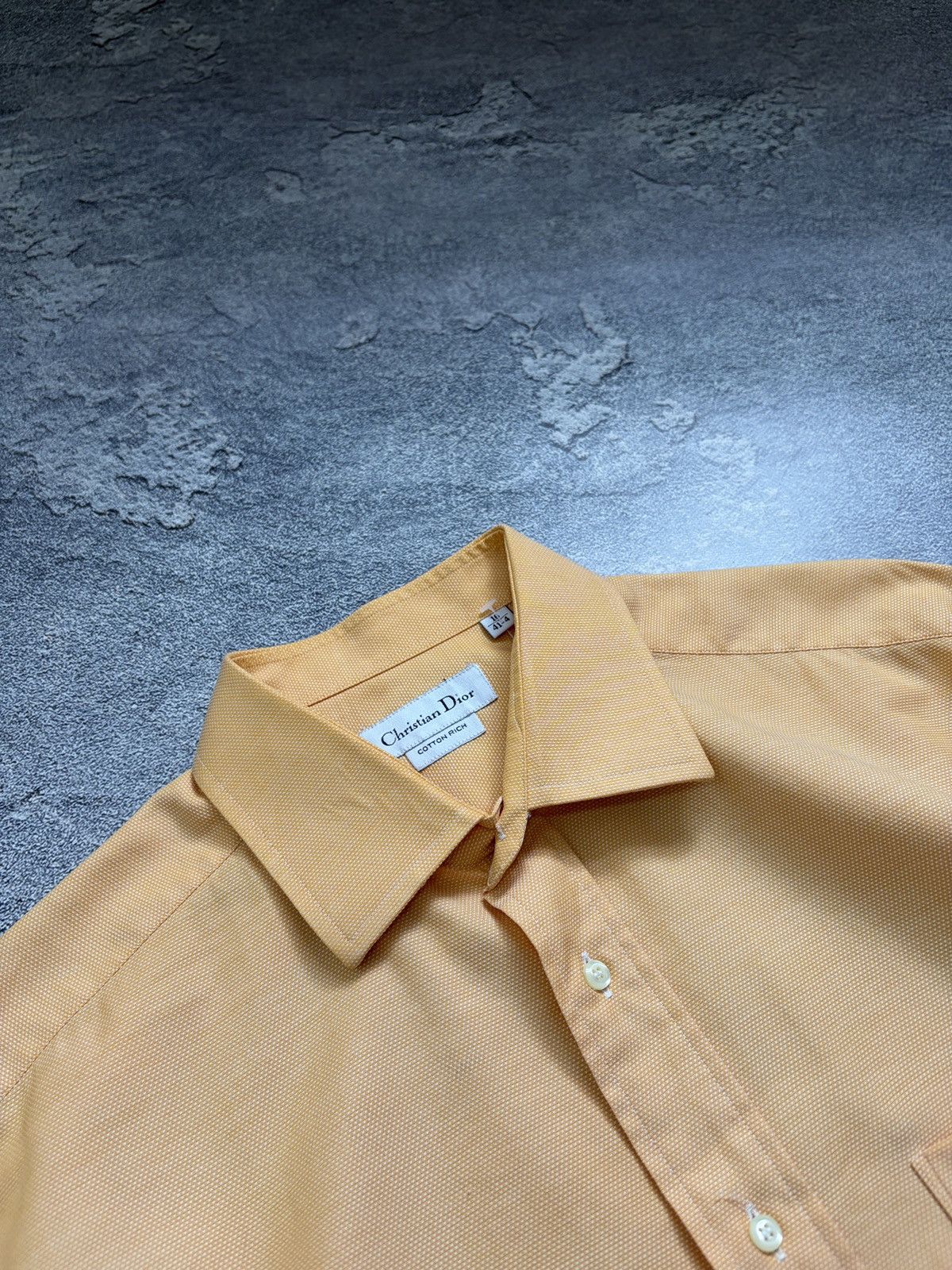 Christian Dior Monsieur Christian Dior CD Logo Cuff Shirt Orange Mens L Size US L / EU 52-54 / 3 - 16 Thumbnail