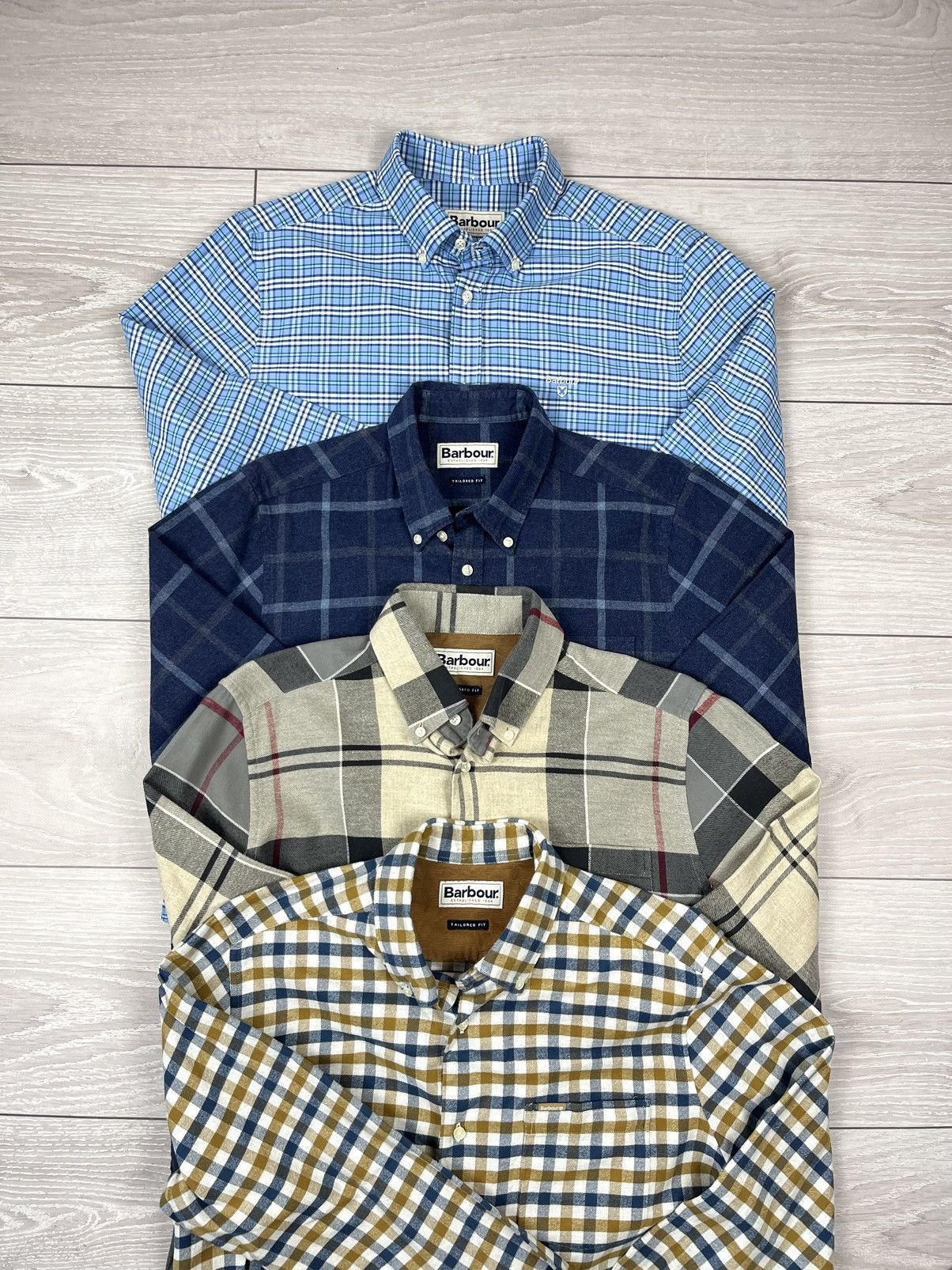Barbour x4 Barbour Tailored Flannel Checkered Button Shirt M Size Size US M / EU 48-50 / 2 - 1 Thumbnail