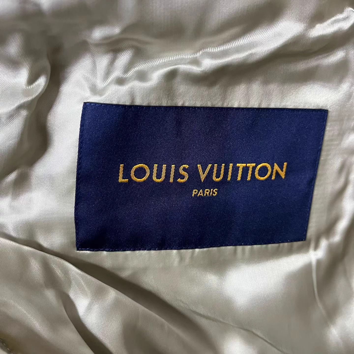 Louis Vuitton LV White Colorblock Logo Patch Leather Baseball Jacket Size US L / EU 52-54 / 3 - 3 Thumbnail
