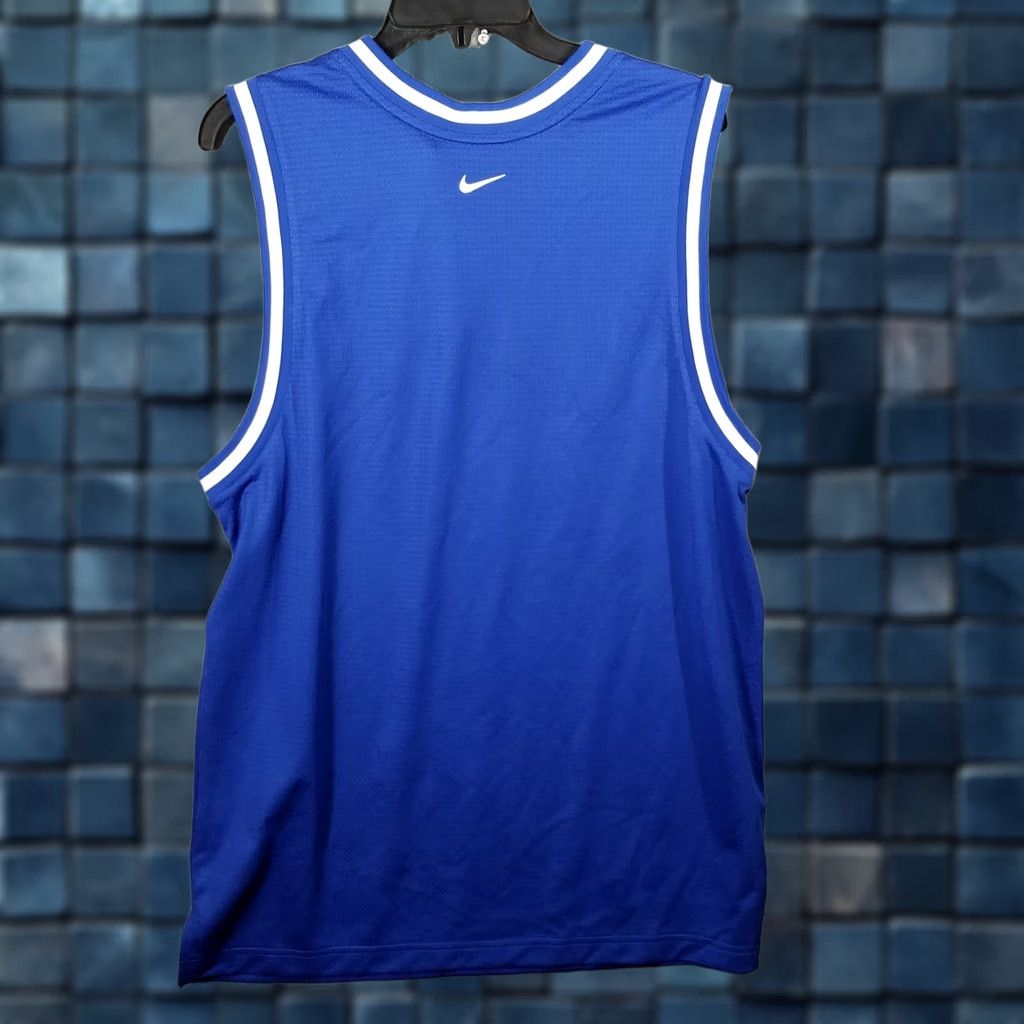 Nike Nike Dri-FIT Basketball Jersey Mens M Blue White Tank Sleeveless Crew Neck Graphic Print Size US M / EU 48-50 / 2 - 1 Thumbnail
