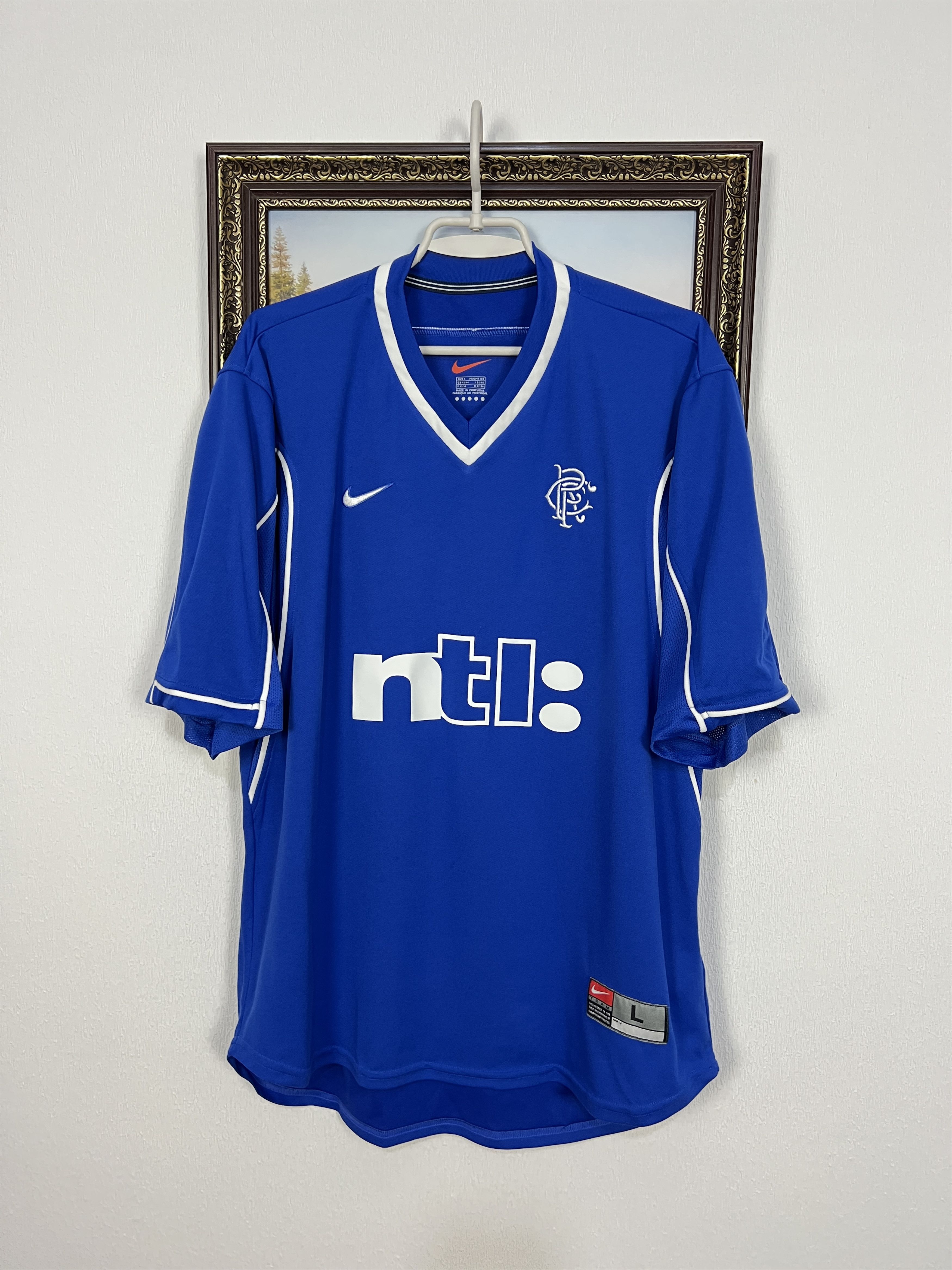 Nike Rangers Home football shirt 1999 Soccer Nike Blue Jersey Size US L / EU 52-54 / 3 - 1 Thumbnail