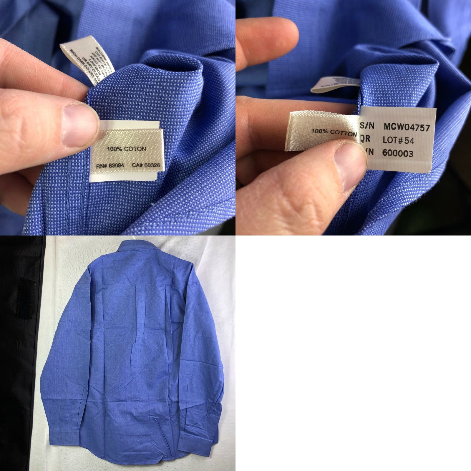 Cutter & Buck Cutter & Buck Mens XL Blue Plaid Long Sleeve Button-Down Collar Shirt Size US XL / EU 56 / 4 - 8 Thumbnail