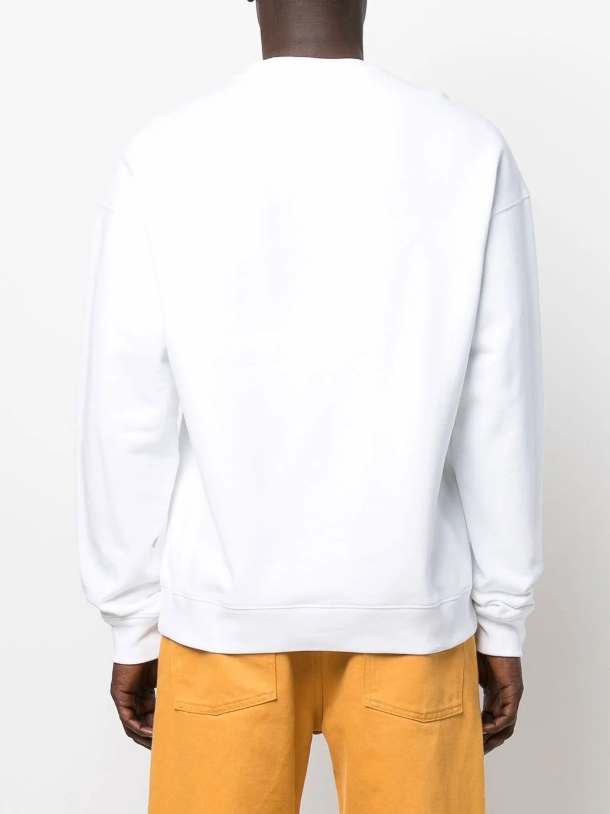 Moschino o1y0225 Logo Crewneck Sweatshirt in White Size US L / EU 52-54 / 3 - 4 Thumbnail