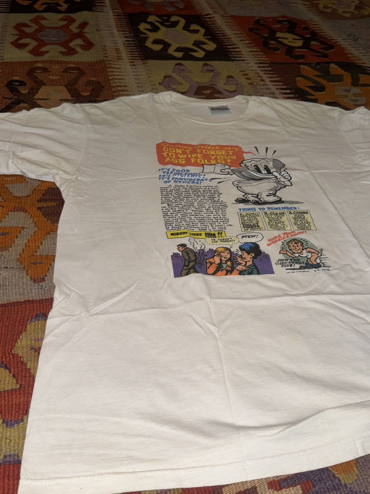 Vintage ultra rare robert r crumb grail tommy toilet last gasp xl us Size US XL / EU 56 / 4 - 2 Thumbnail