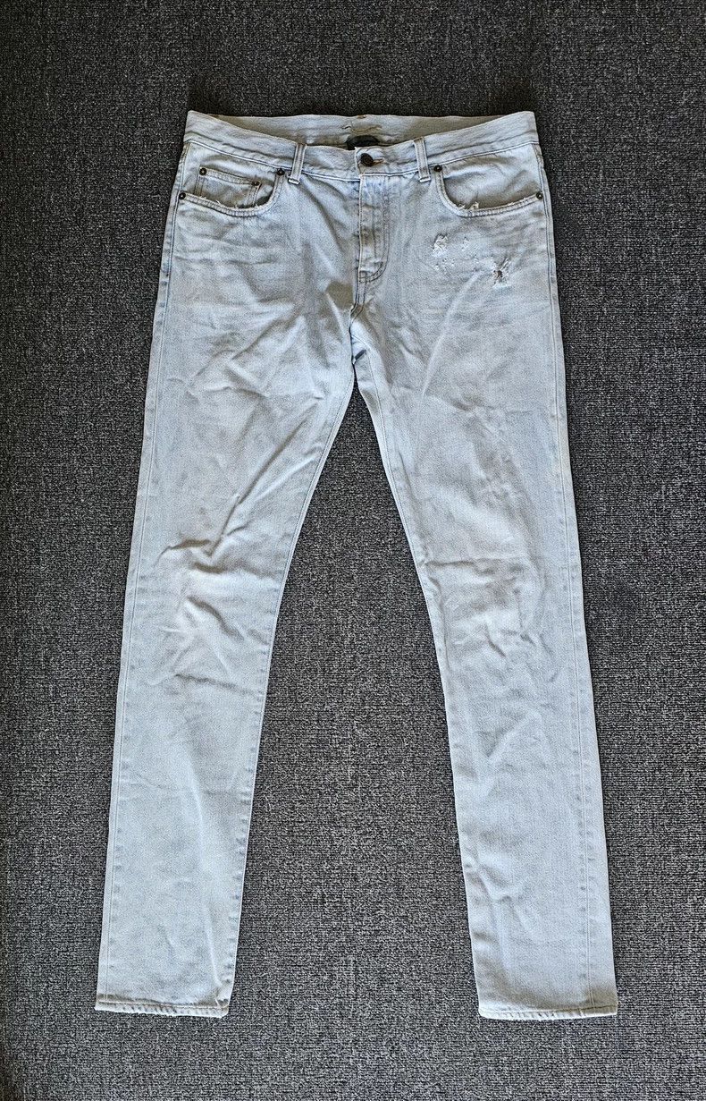 Saint Laurent Men's D02 Light Blue Jeans- Saint Laurent D02 White