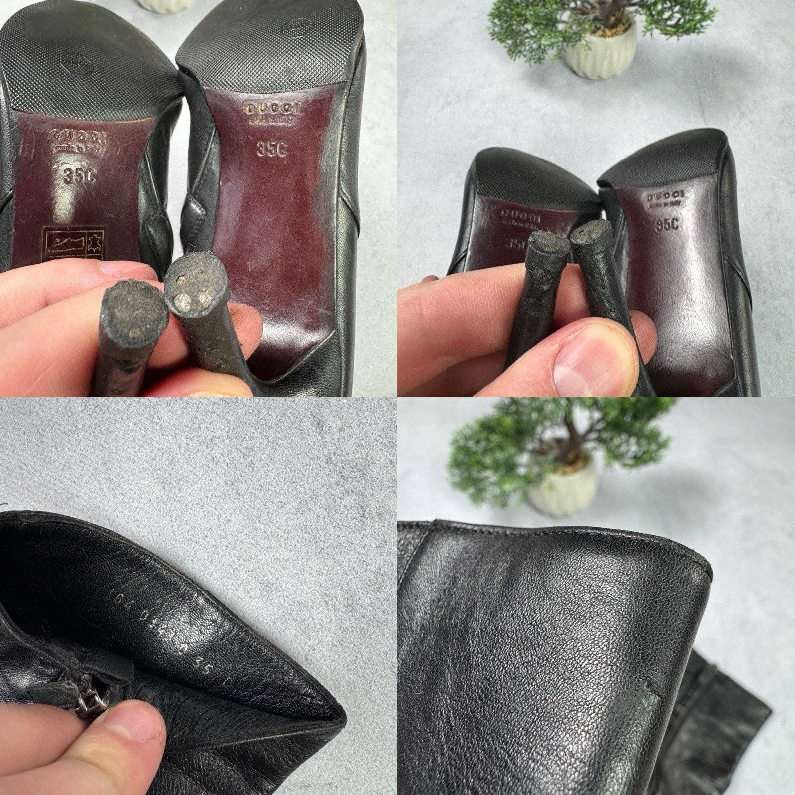 Gucci Gucci Leather Women Heel Boot Size 35 US 5 Size US 5 / IT 35 - 23 Thumbnail