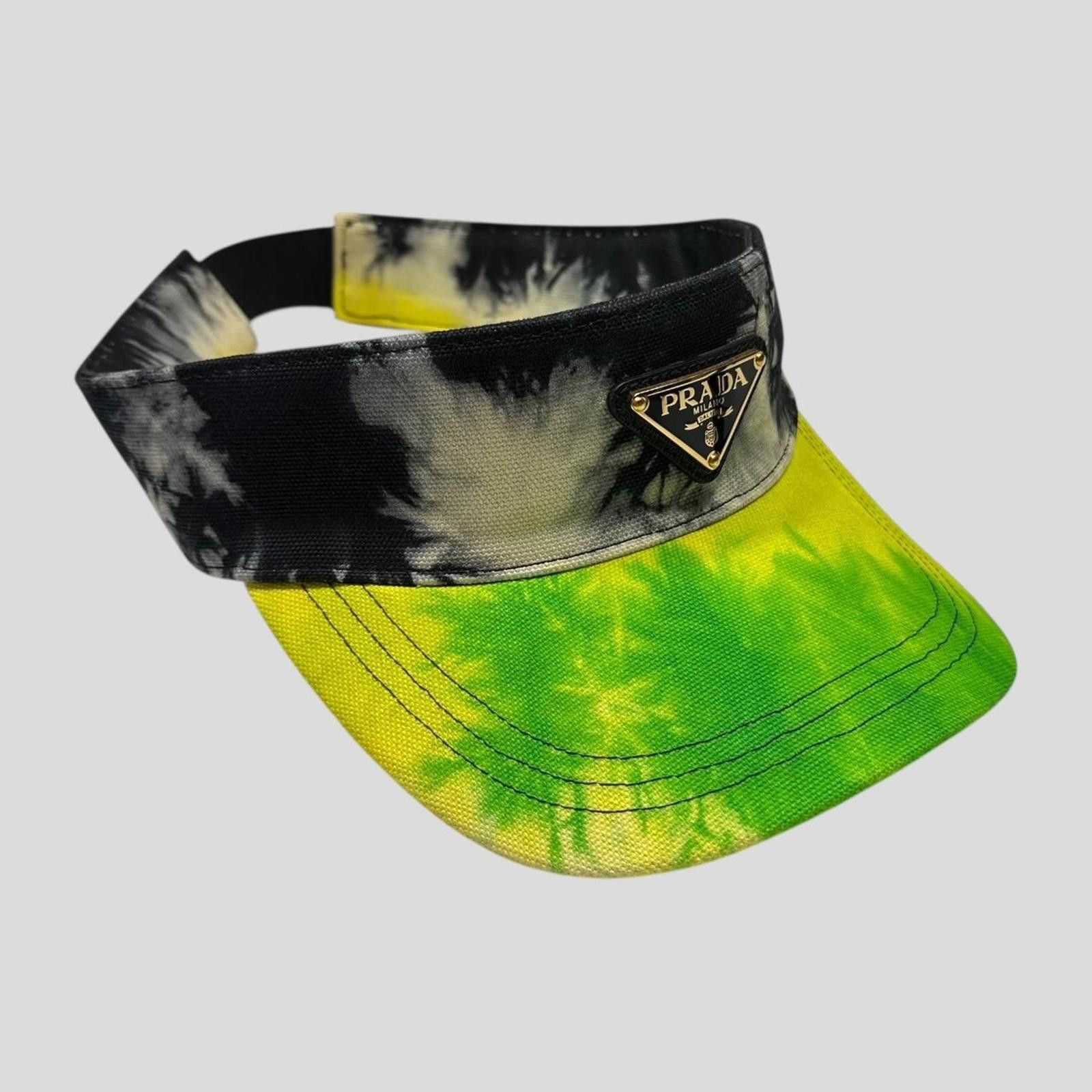 Prada Prada Milano Tie-Dye Triangle Logo Visor Cap - M Size ONE SIZE - 2 Thumbnail