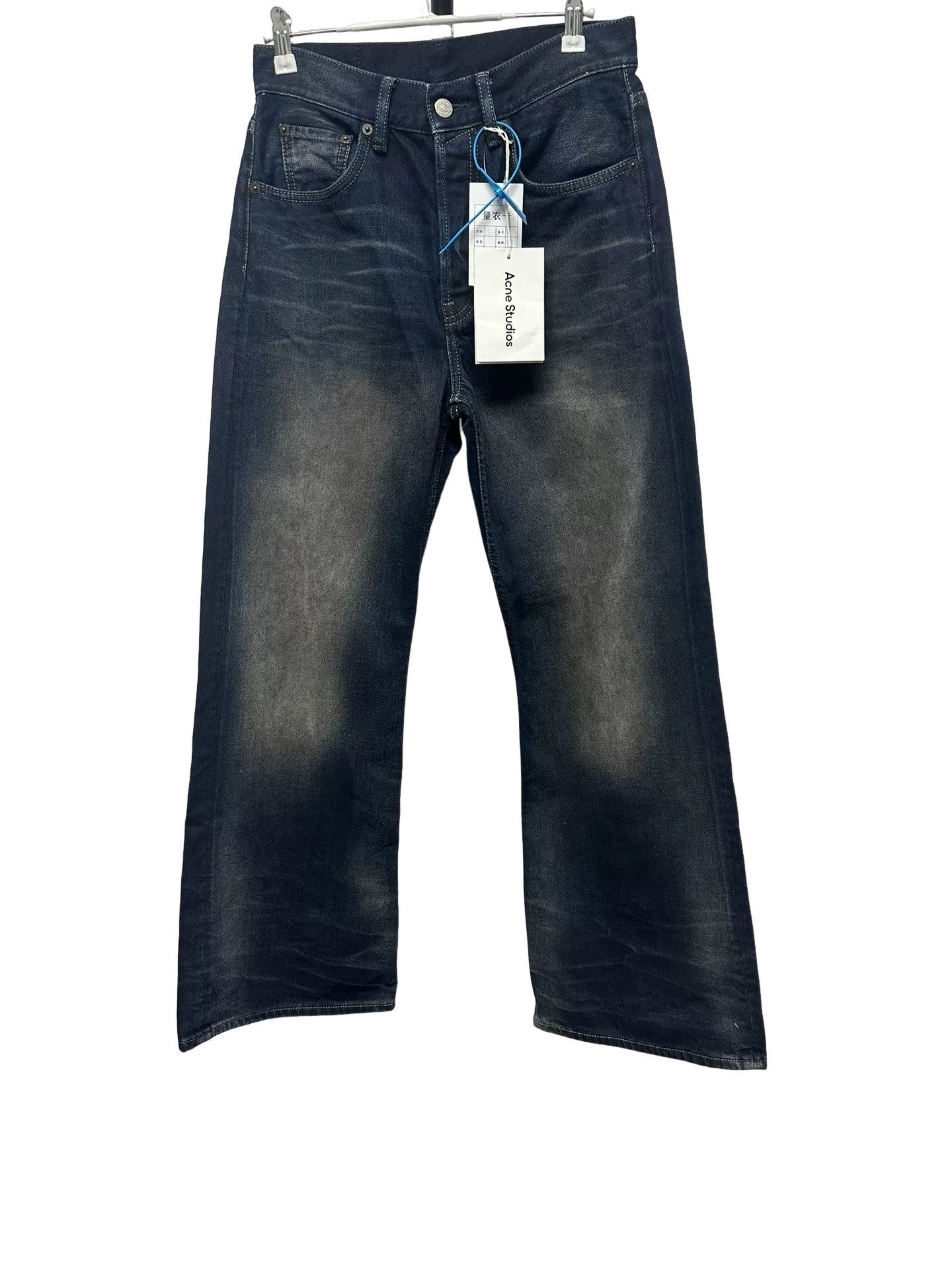 Acne Studios Acne Studios Dark Wash Wide Leg Jeans 25 Size 25" / US 0 / IT 36 - 1 Thumbnail