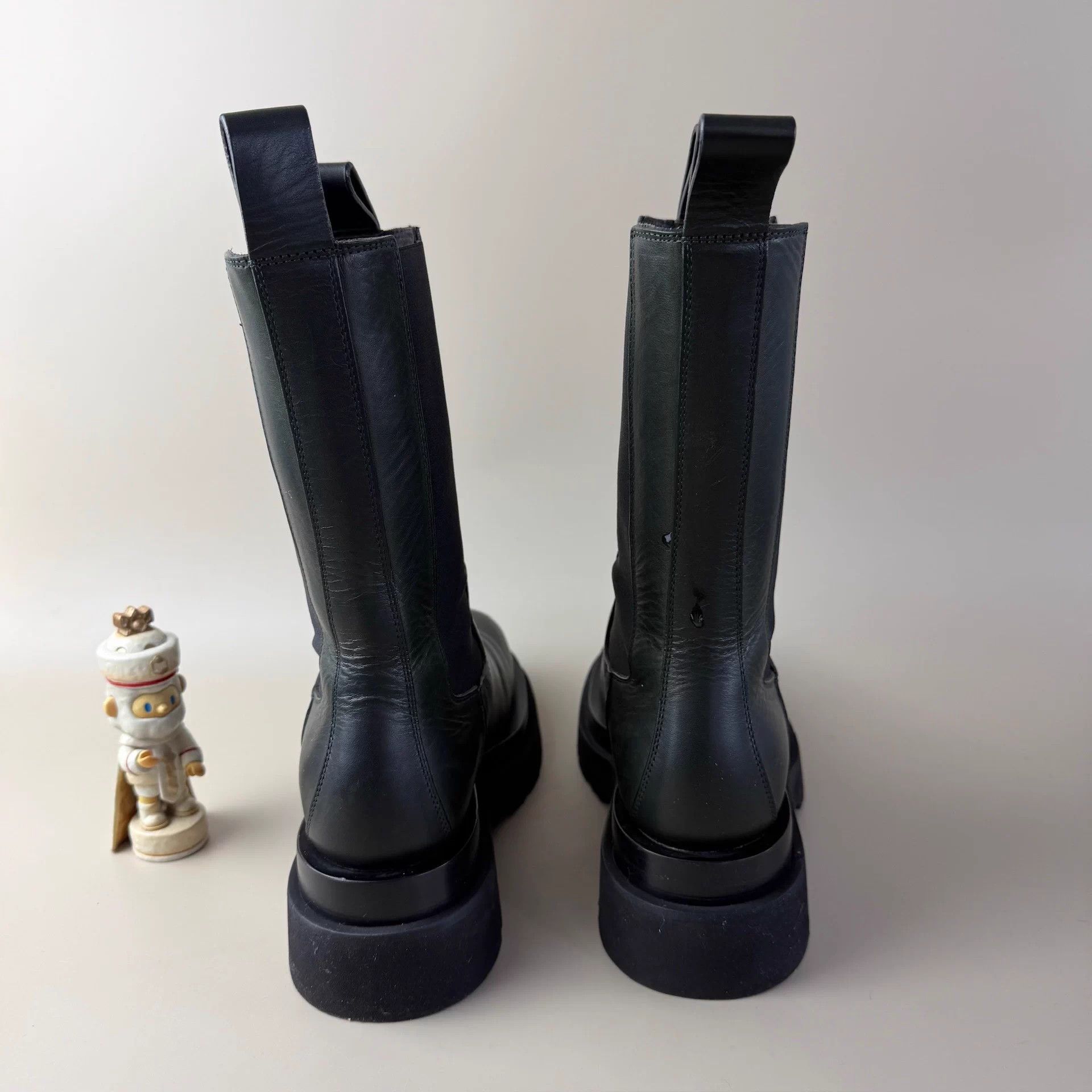Bottega Veneta Bottega Veneta Dark Green Thick Mid-Calf Boot 36.5 1W Size US 5.5 / IT 35.5 - 3 Thumbnail