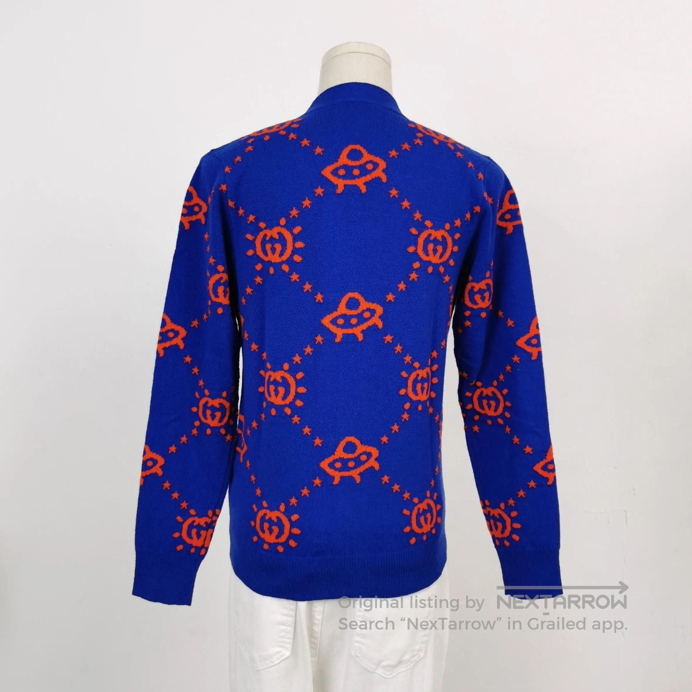 Gucci Gucci Blue & Orange Double G Logo Cardigan M. Size US M / EU 48-50 / 2 - 6 Thumbnail